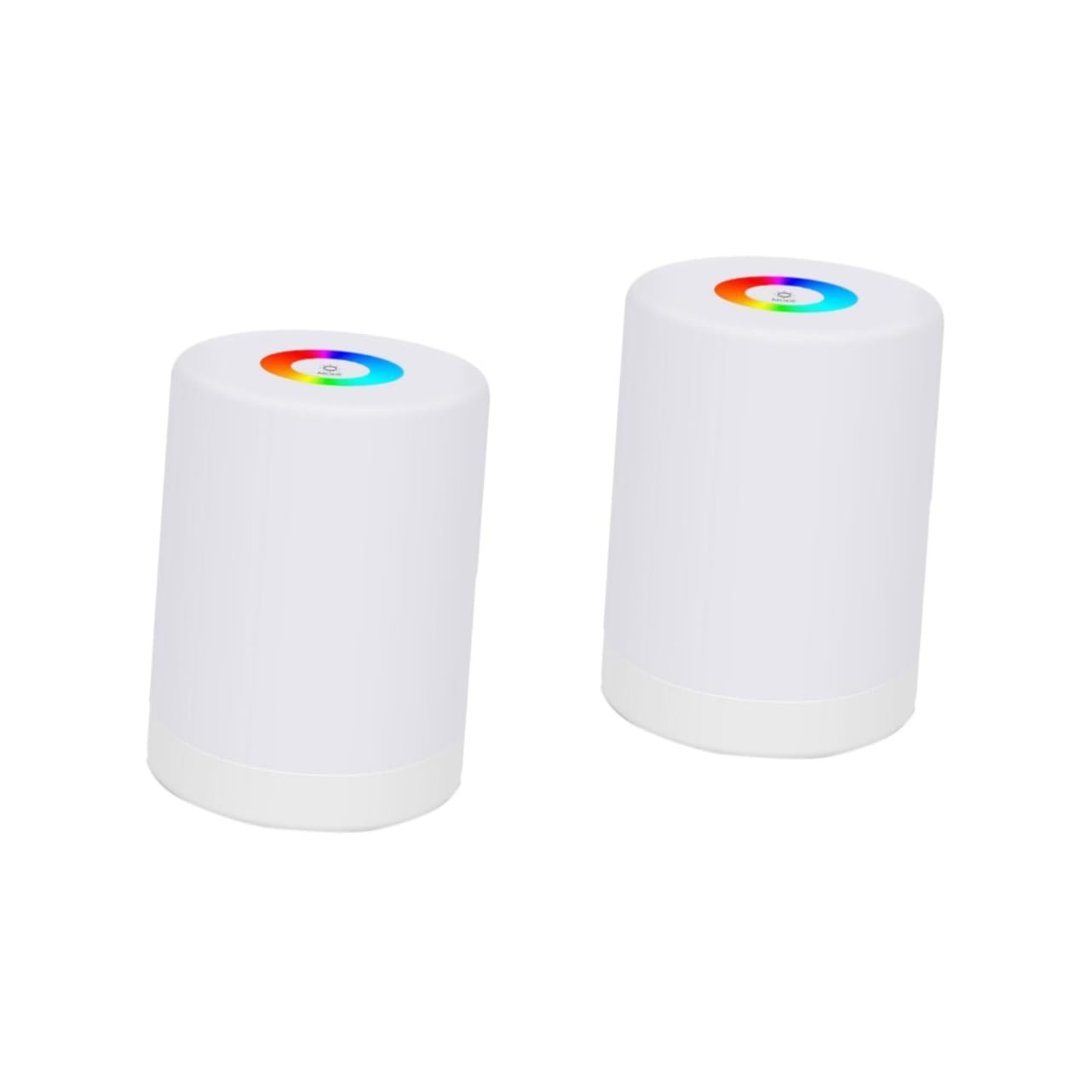 Angoily 2-Pack Colorful LED Night Lights - USB Rechargeable Bedside Table Lamps for Kids & Adults, Creative Mood Lighting for Bedroom, Nursery, Dorm, Home Decor (Multi-Color)