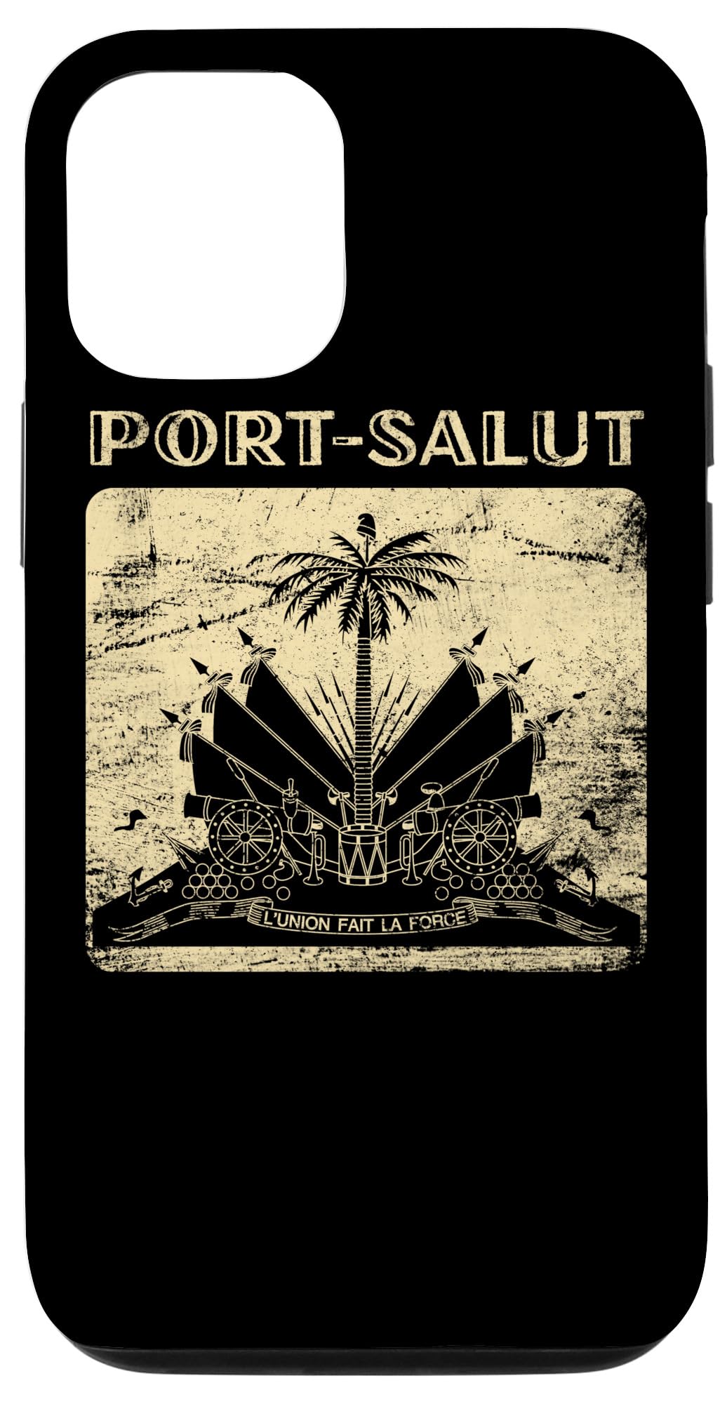 Vintage Haiti Flag & Coat of Arms iPhone 12/12 Pro Case - Independence Day Design, Durable Protective Phone Cover for Travel, Gifts & Patriotic Events