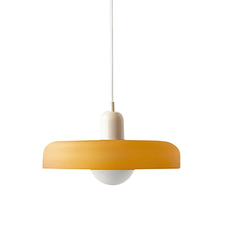 Modern Disc Orb Pendant Light Fixture - Sleek Minimalist Ceiling Lighting for Dining Room, Kitchen, Bedroom & Living Room Decor