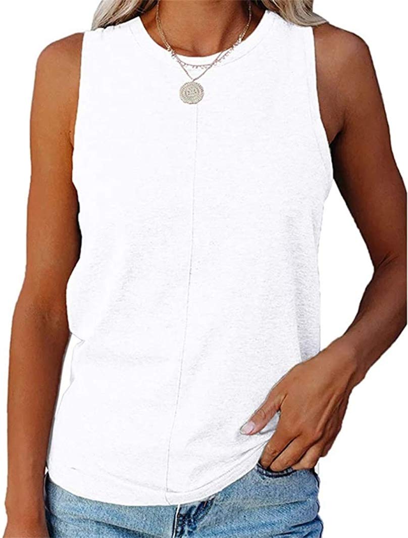 Women's Sleeveless Cotton Tank Tops - Loose Fit Casual Summer Tee Shirts | Trendy & Comfortable for Beach, Yoga, Workout & Everyday Wear