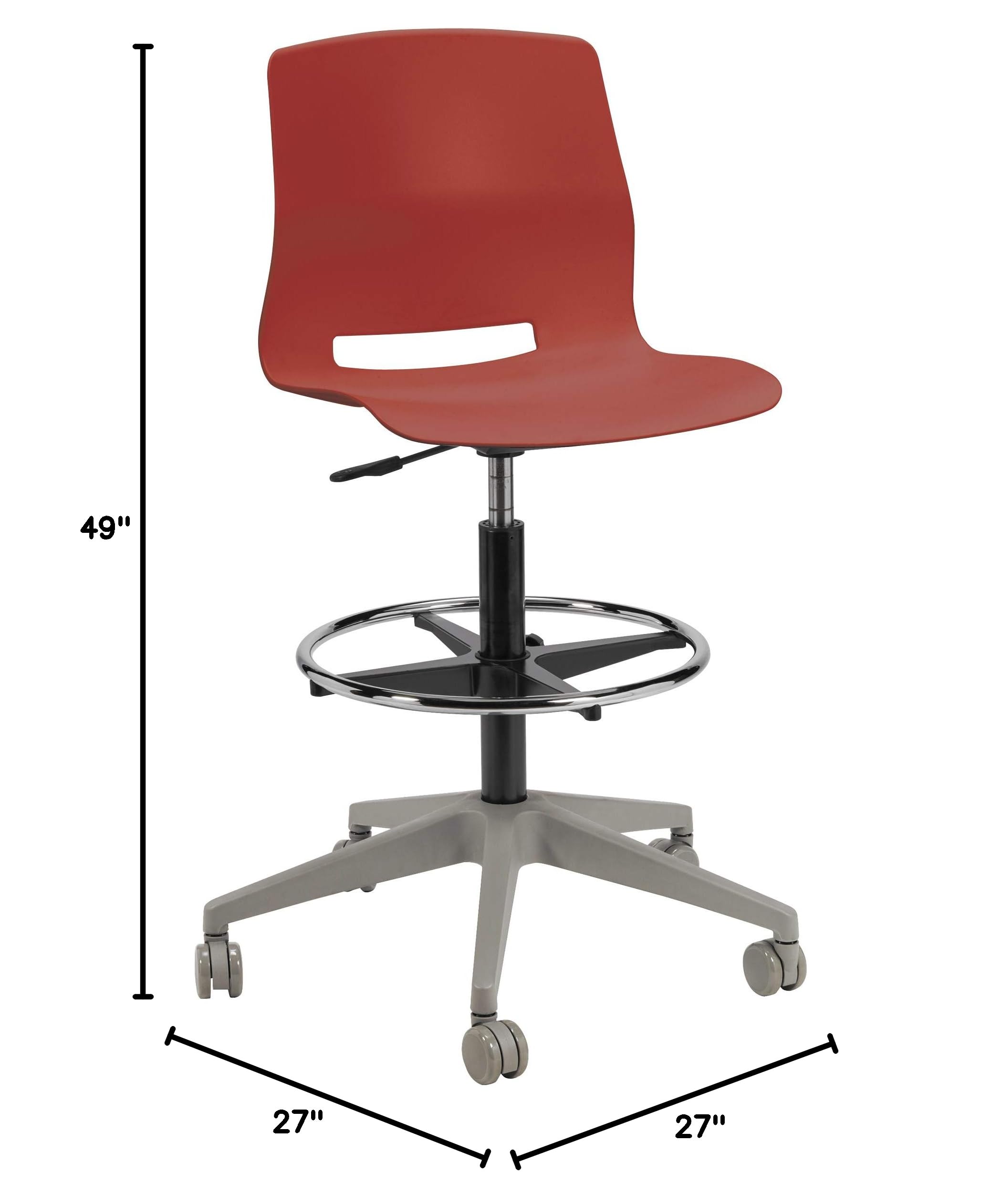 Ergonomic Lola Office Chair - Adjustable Height & Lumbar Support, Peri Red - Perfect for Home Office, Gaming & Workspace Comfort