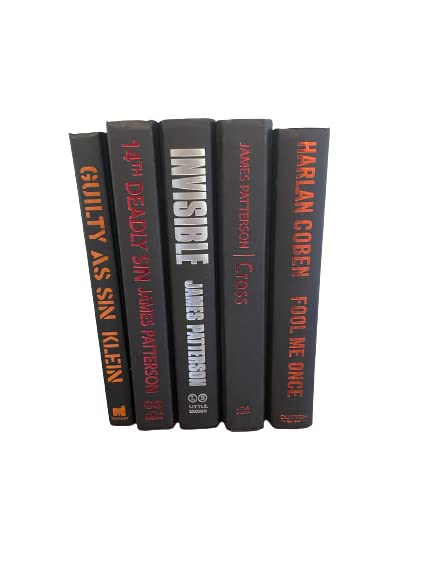 SoBoho Decorative Book Set - 12 Real Books for Bookshelf Decor, Home & Office Styling - Perfect for Coffee Table, Shelves, Bookcases & Interior Design (Black) - Great for Living Room, Bedroom & Study Decor