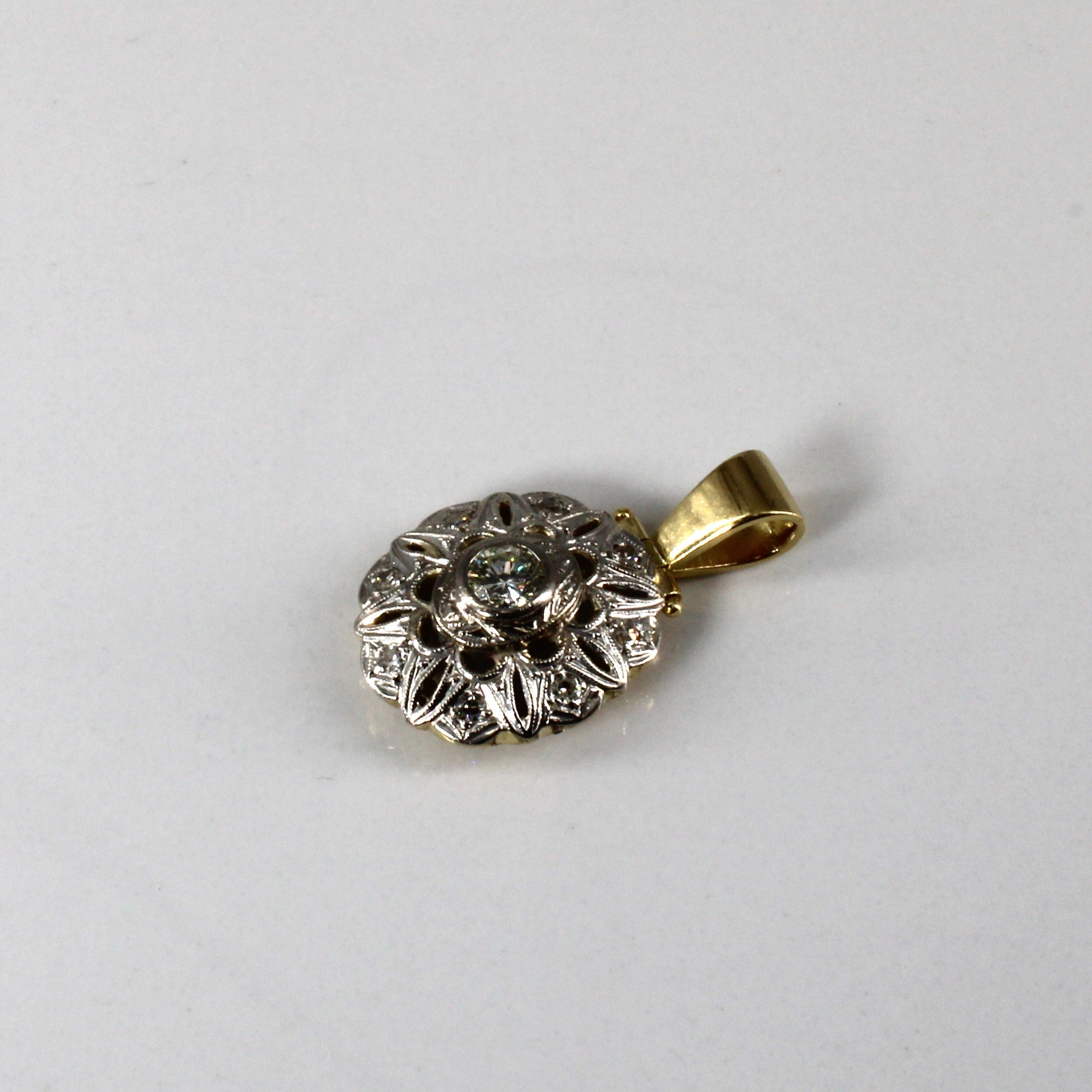 Vintage Diamond Pendant Necklace | 0.43 Carat Total Weight (CTW) | 14K White Gold | Elegant Jewelry Gift for Women | Perfect for Weddings, Anniversaries & Special Occasions