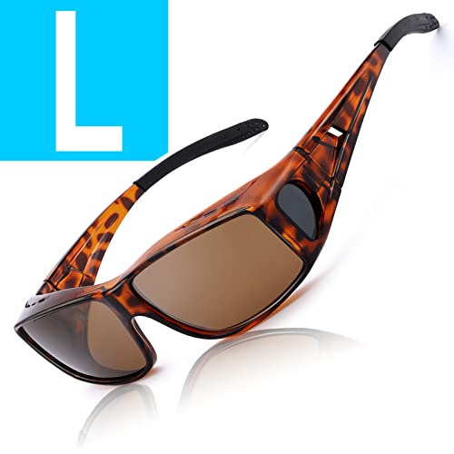 A06 Tortoise Frame Polarized Brown Lens Wrap Around Sunglasses