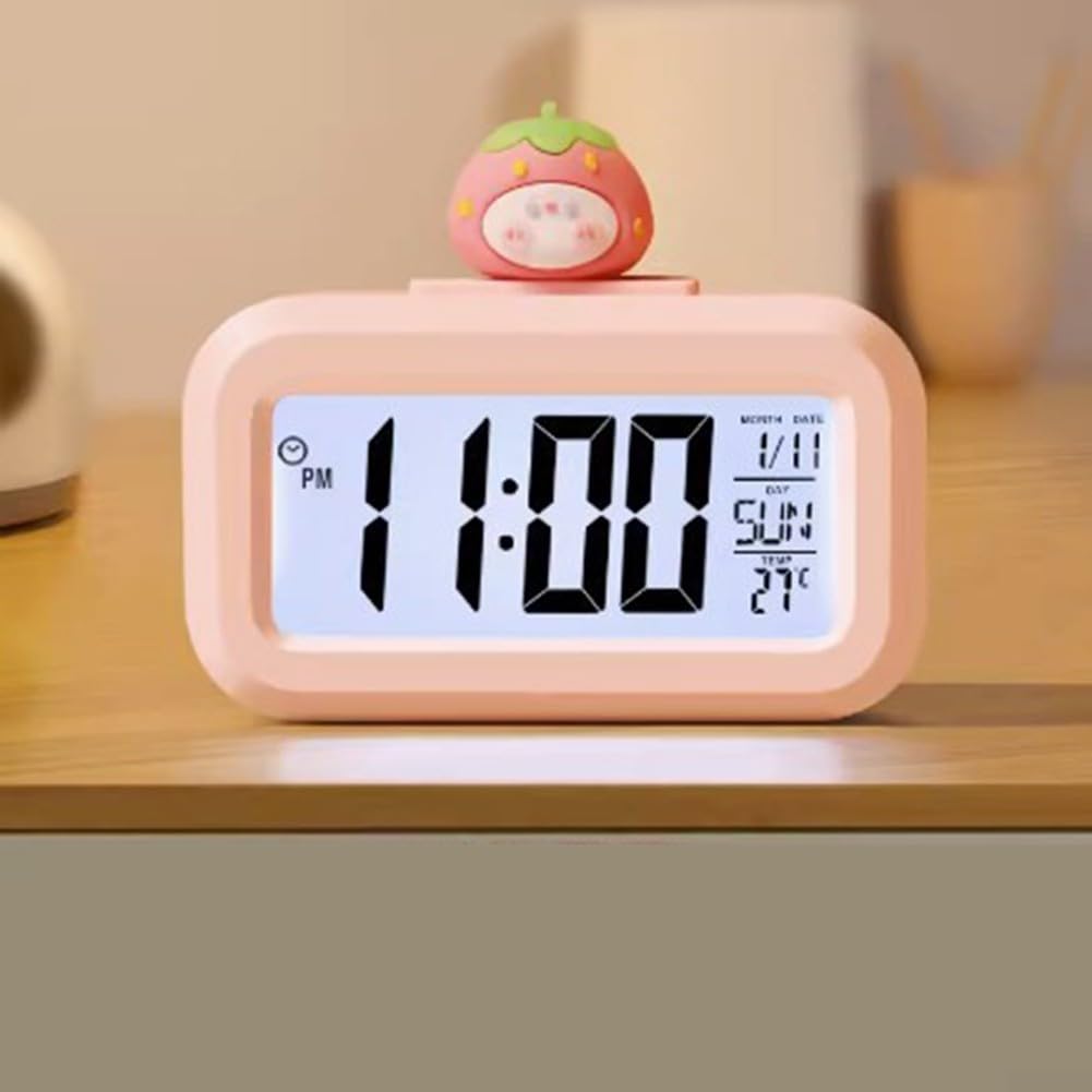 Stylish Cartoon Music Alarm Clock with LED Display - Cute Sheep Design for Bedroom, Kids Room & Living Room Decor | Wake Up to Gentle Melodies | Perfect Gift for Kids & Adults