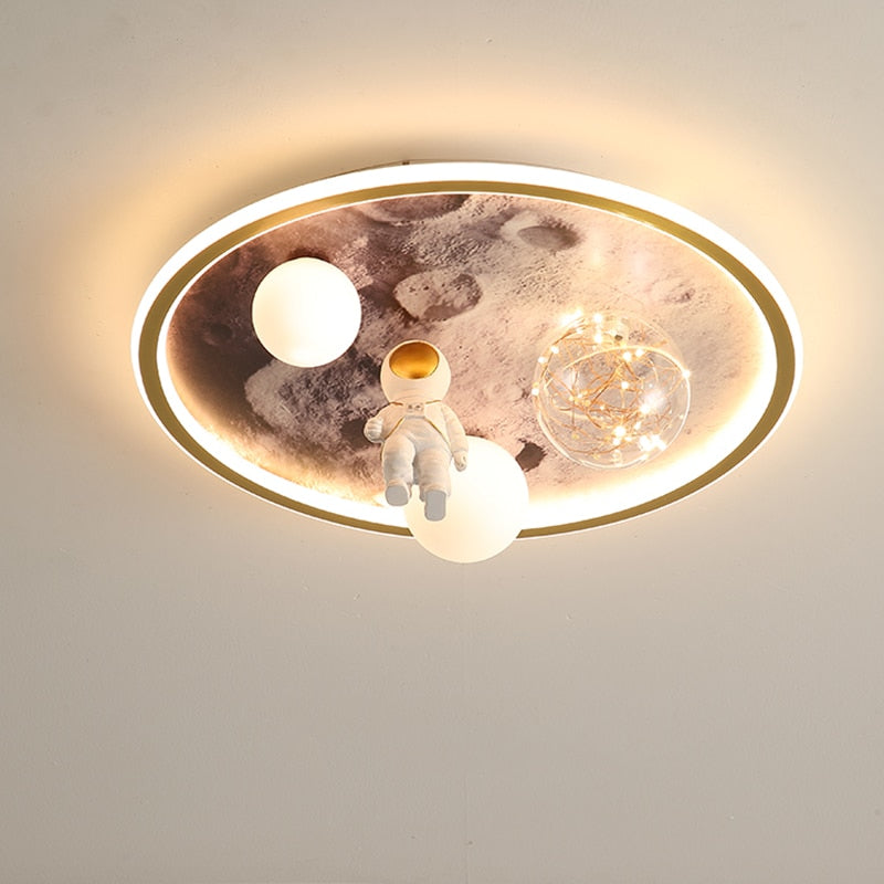 Astronaut LED Chandelier Light - Space-Themed Ceiling Fixture for Kids Bedroom & Nursery Decor | Perfect for Themed Rooms, Birthday Parties & Space Enthusiasts