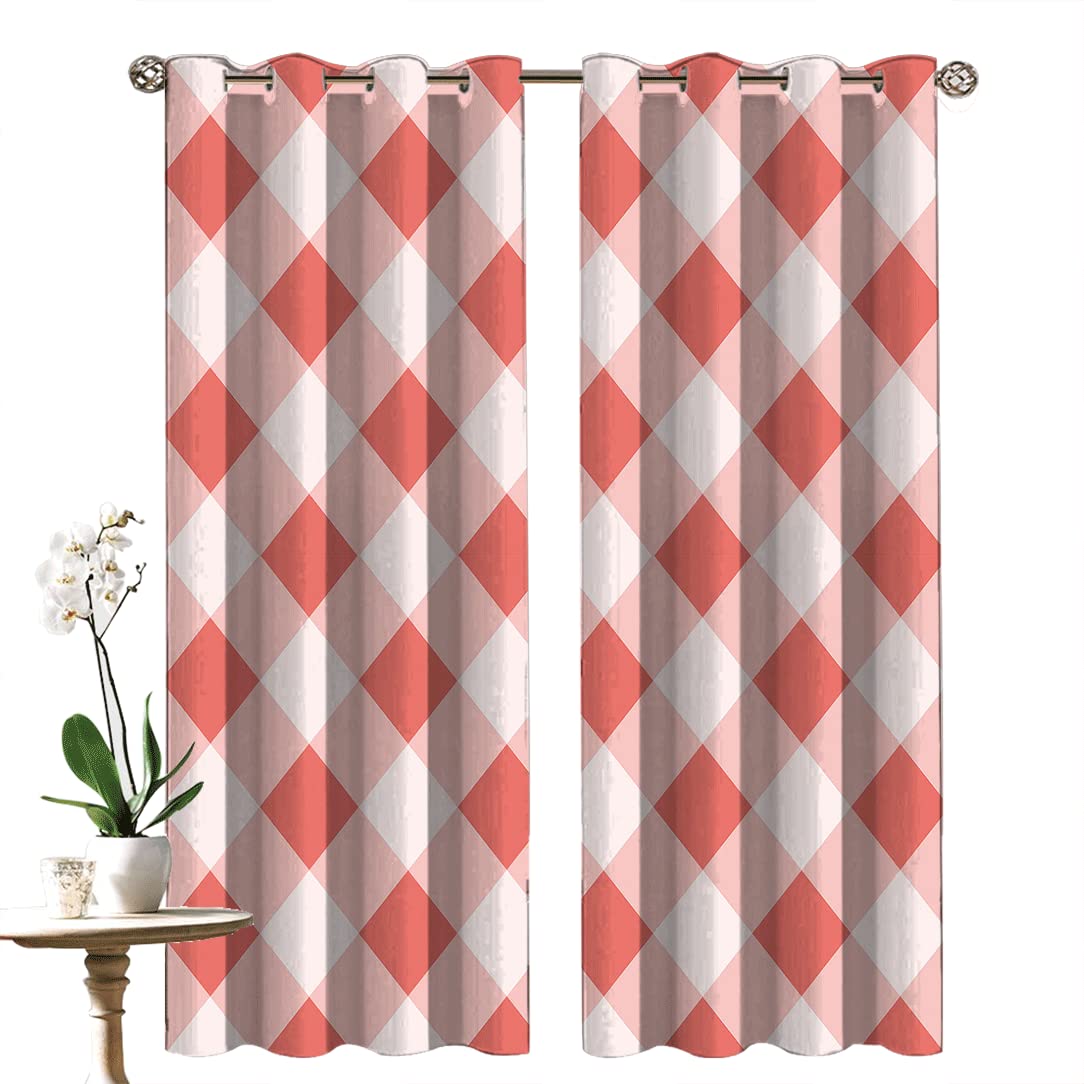 Printed Blackout Curtains for Bedroom & Living Room - Grommet Window Drapes 96x72 Inches, Thermal Insulated Room Darkening Curtains - Perfect for Home Decor, Privacy & Light Control
