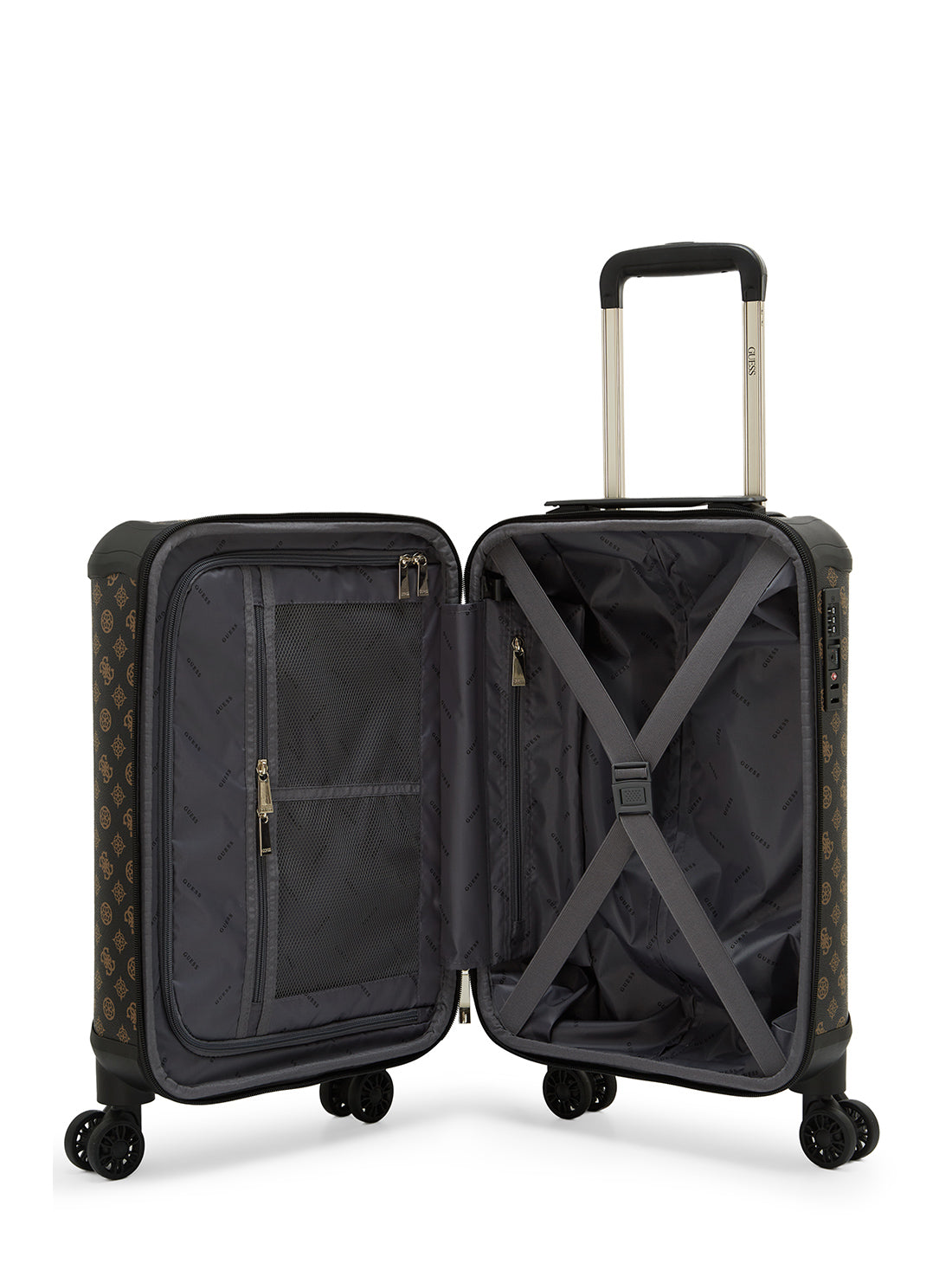 Wilder 45cm Brown Logo Suitcase - Lightweight Carry-On Luggage for Travel, Business Trips & Weekend Getaways