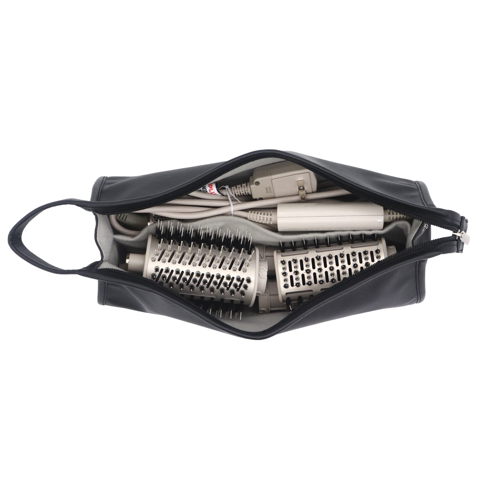 Premium PU Leather Travel Case for Dyson Airwrap & Shark Flexstyle - Waterproof, Anti-Scratch, Dustproof Storage Organizer | Perfect Travel Accessory for Hair Styling Tools (Ideal for Vacation, Business Trips & Daily Use)