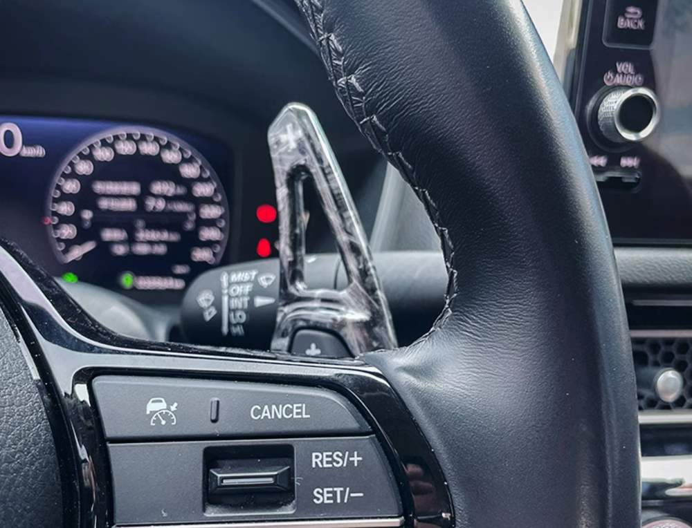 Premium Forged Carbon Fiber Steering Wheel Paddle Shifters for 2022+ Honda Civic, Accord & Integra - Upgrade Your Driving Experience with Sporty Gear Shifting