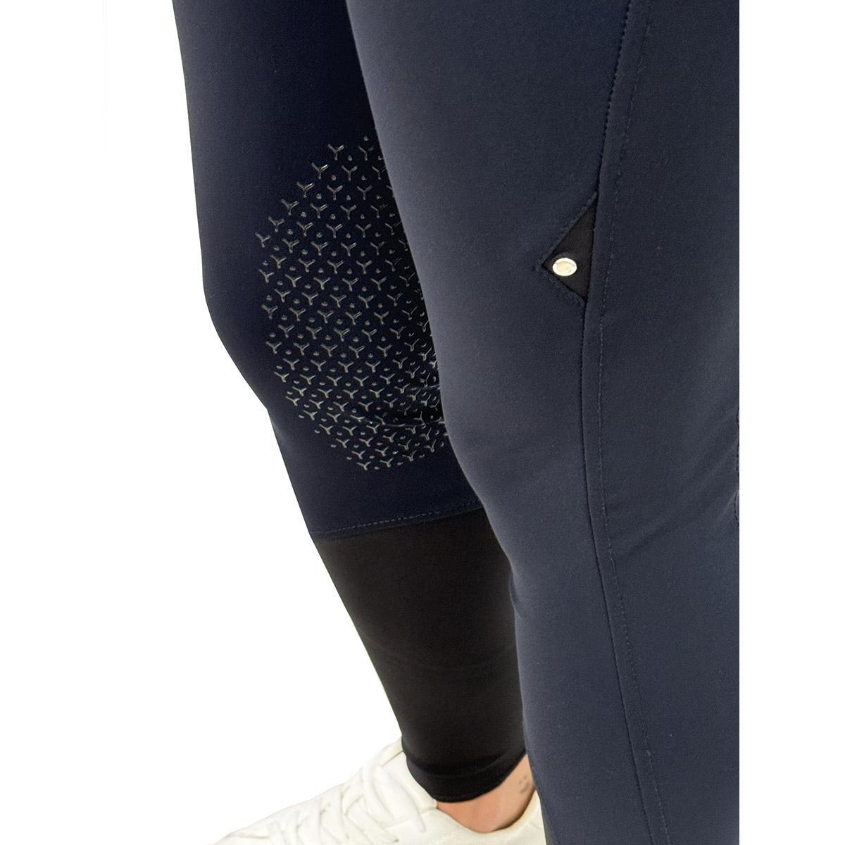 Equiline Women's Ernaek B Move High Waist Knee Grip Breeches - Equestrian Riding Pants for Horseback Riding & Training