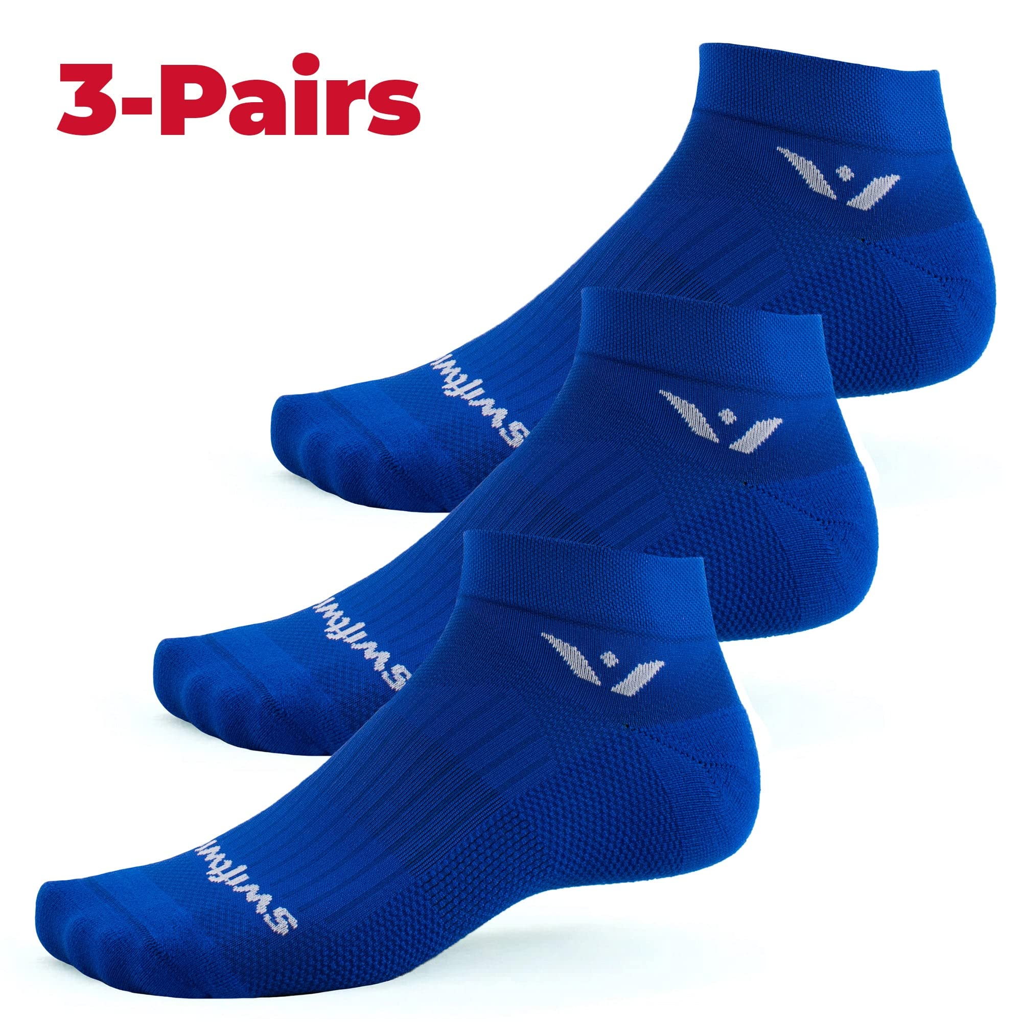 Swiftwick ASPIRE (3 Pairs) Performance Running & Cycling Socks - Breathable Compression Socks for Men & Women - Ideal for Marathon, Gym Workouts & Outdoor Sports