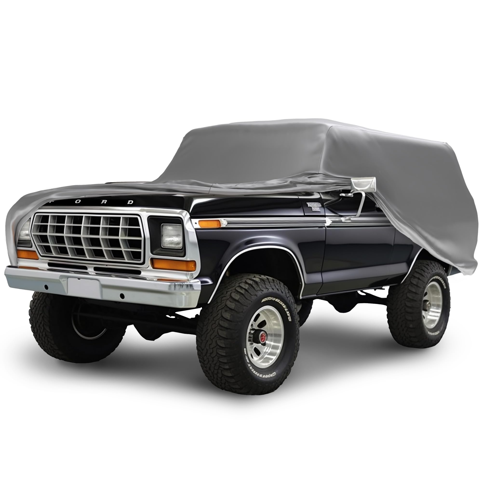 CarCovers Weatherproof SUV Cover with Theft Cable Lock - Compatible with Ford 1983-1990 Bronco II - Durable Outdoor Protection for All Seasons, Ideal for Long-Term Parking and Travel