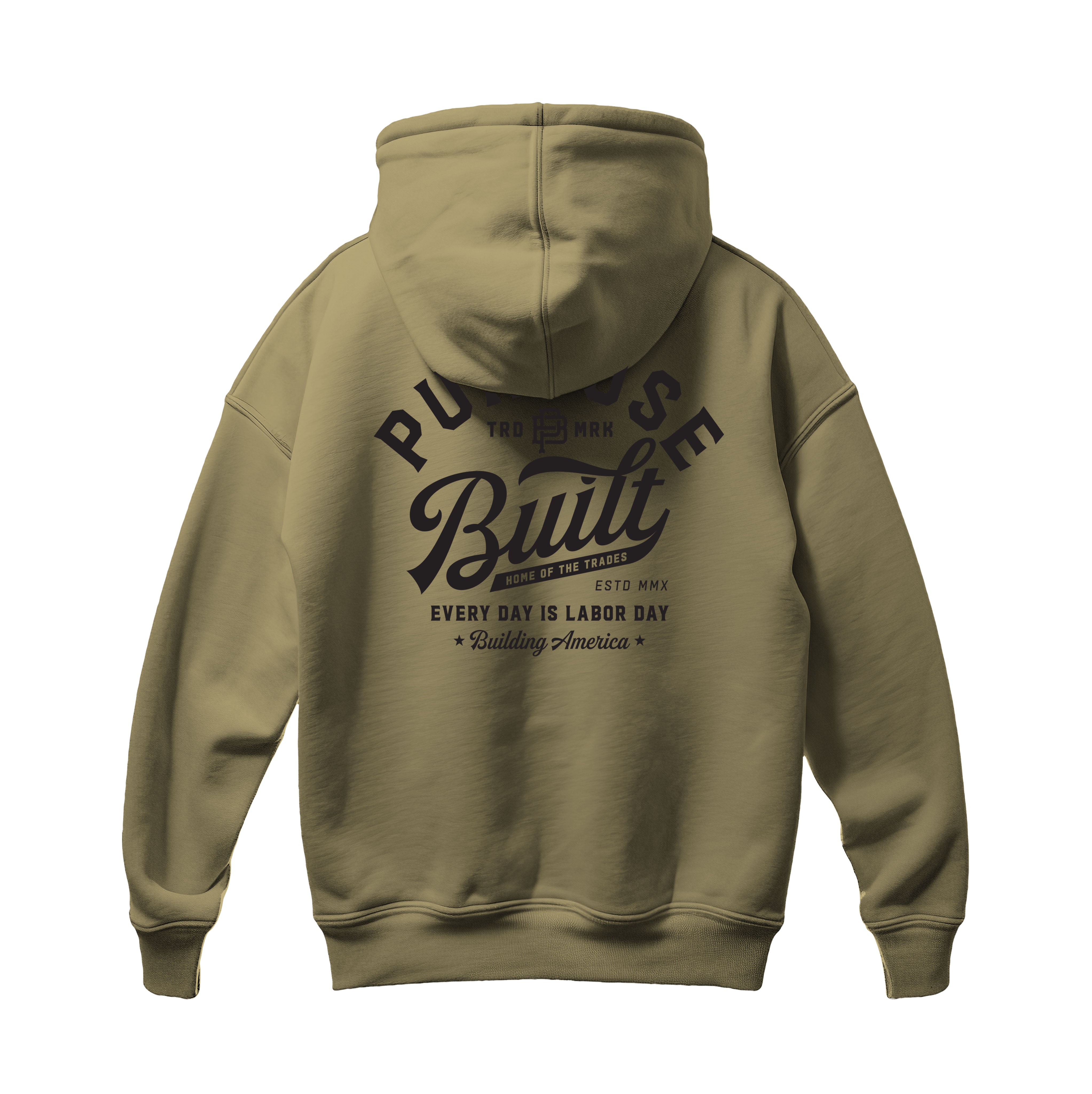Purpose Built Script Hoodie for Men & Women - Soft Cotton Pullover with Stylish Script Design - Perfect for Casual Wear, Gym, and Outdoor Activities