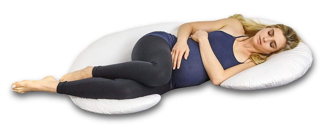 NUVU BABY Full Body Pregnancy Pillow - C-Shaped Maternity Support Pillow for Side Sleeping, Back Pain Relief & Comfort During Pregnancy - Perfect for Bed, Couch & Nursery