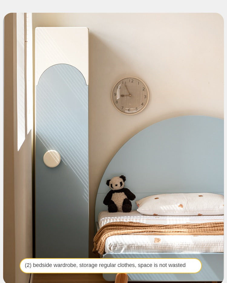 Pine Solid Wood Kids Wardrobe - Durable & Stylish Storage for Bedroom, Nursery, or Playroom - Perfect for Organizing Clothes, Toys & Accessories