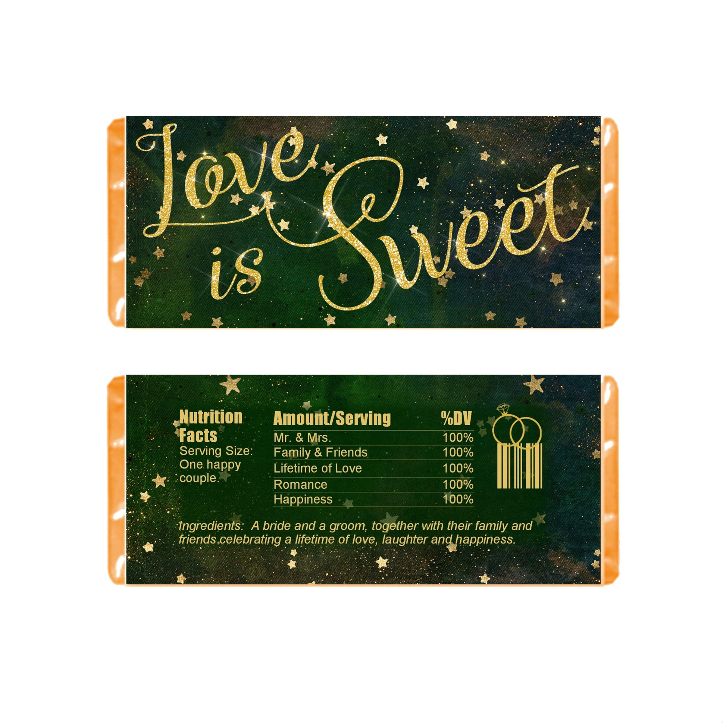 Custom Wedding Candy Bar Wrappers - Elegant Chocolate Bar Labels for Party Favors (Pack of 20) - Perfect for Bridal Showers, Bachelorette Parties & Anniversary Celebrations