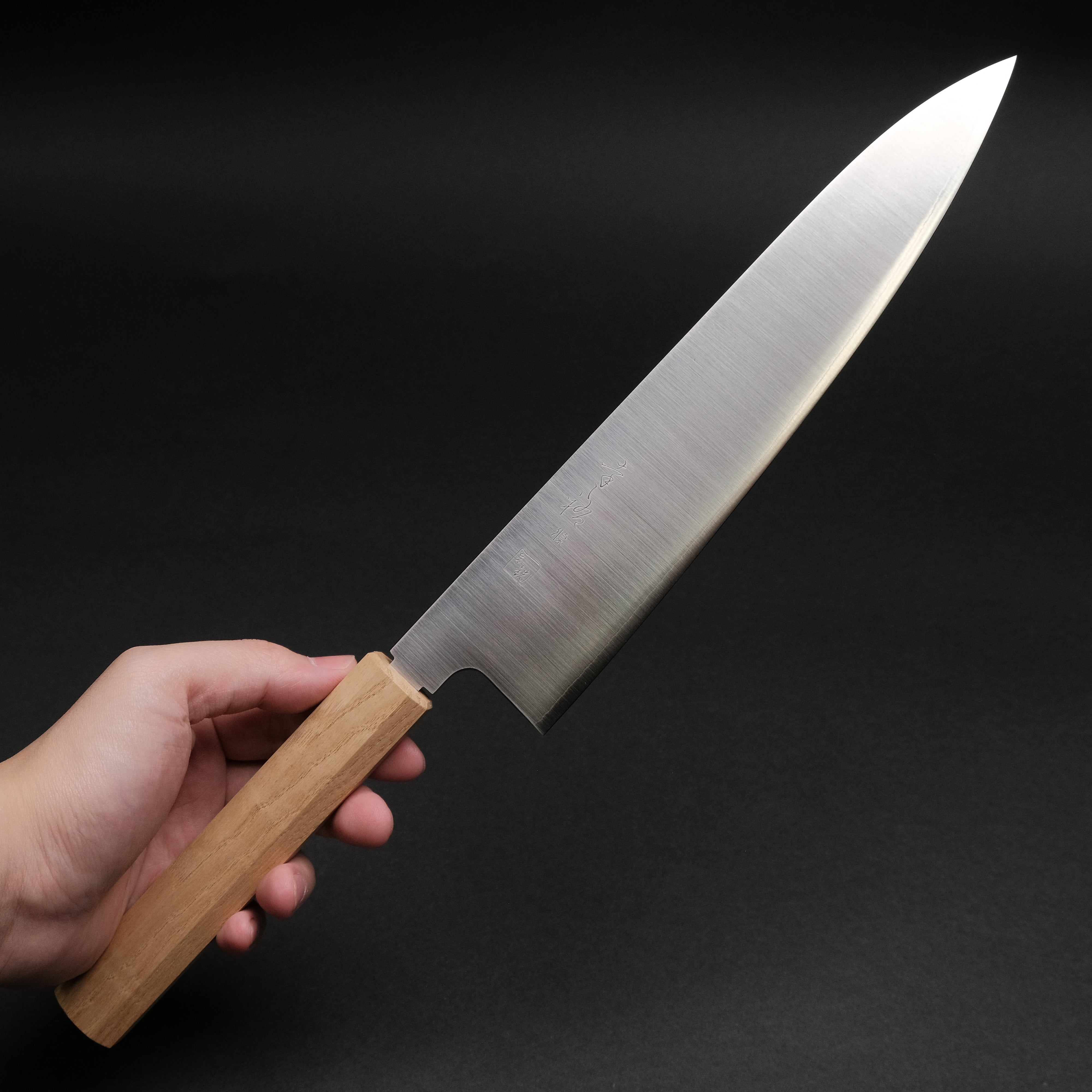 Premium Konosuke GS+ Gyuto 240mm Japanese Chef Knife with Khii Chestnut Handle - Perfect for Sushi, Meat Slicing & Professional Kitchen Use