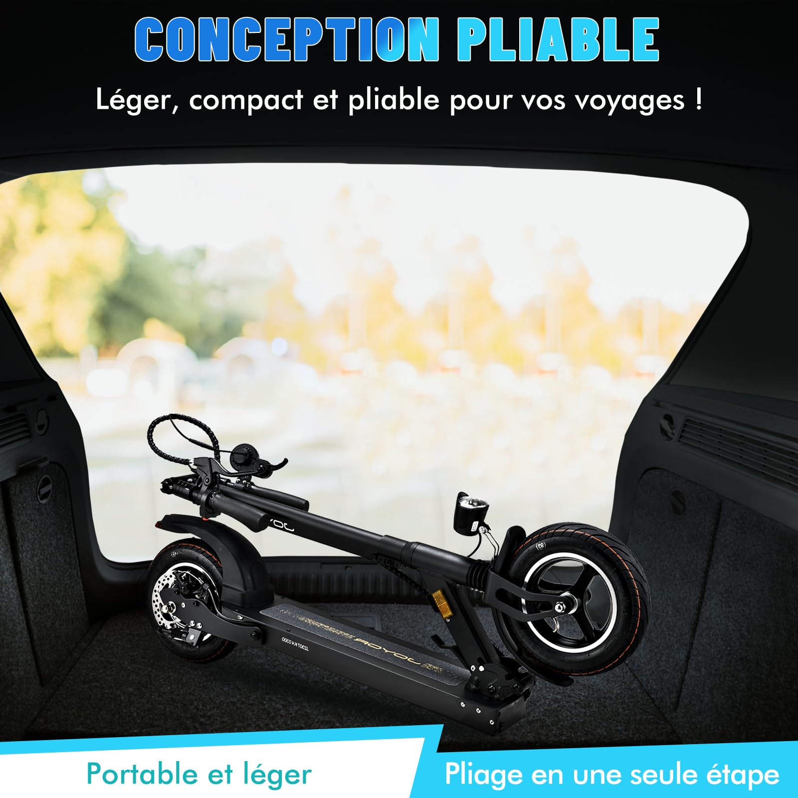 JOYOR Y6S Electric Scooter for Adults - 500W Motor, 48V 18Ah Battery, 55-75km Range, 10