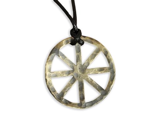Big Solar Cross Necklace - Brass