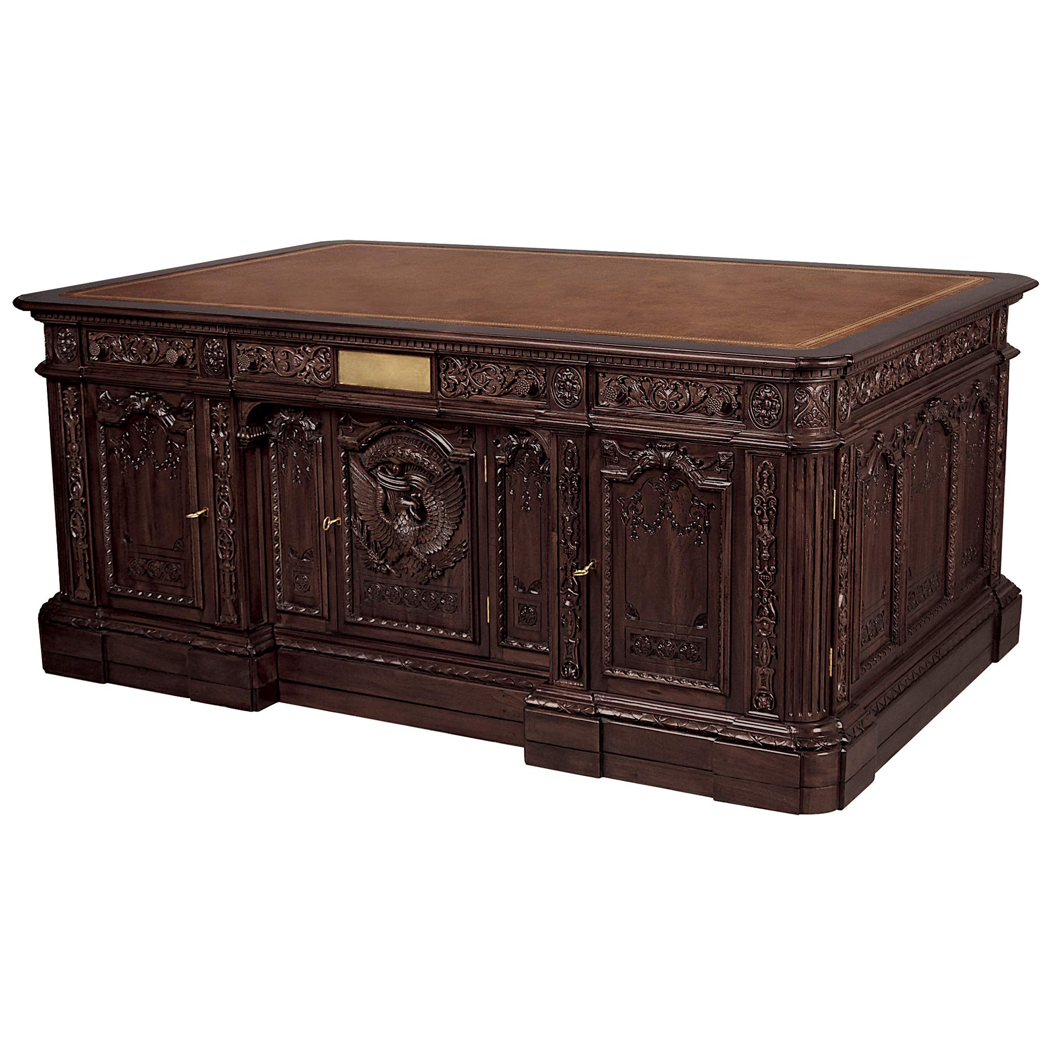 Design Toscano Oval Office Presidents' H.M.S. Resolute Desk Replica - Executive Wooden Writing Desk for Home & Office Decor - Perfect for Study Rooms, Libraries & Political Memorabilia Collections