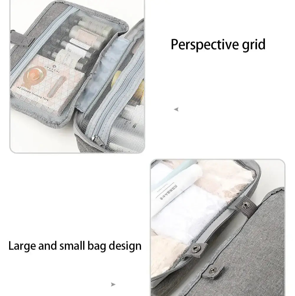Waterproof Hanging Foldable Travel Toiletry Bag for Women & Men - Perfect for Camping, Gym, and Vacation Trips | A1352