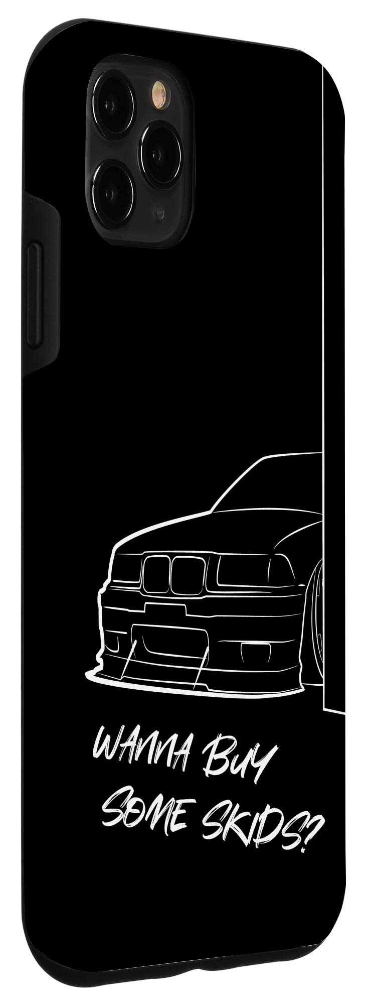 Funny Peeking E36 Drift Car Graphic Case for iPhone 11 Pro Max - Durable Protective Cover for Daily Use, Gaming & Car Enthusiasts