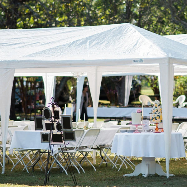 Quictent 10x20 10x30 White Party Tent - Heavy Duty Canopy for Outdoor Events, Weddings, Picnics & Backyard Gatherings