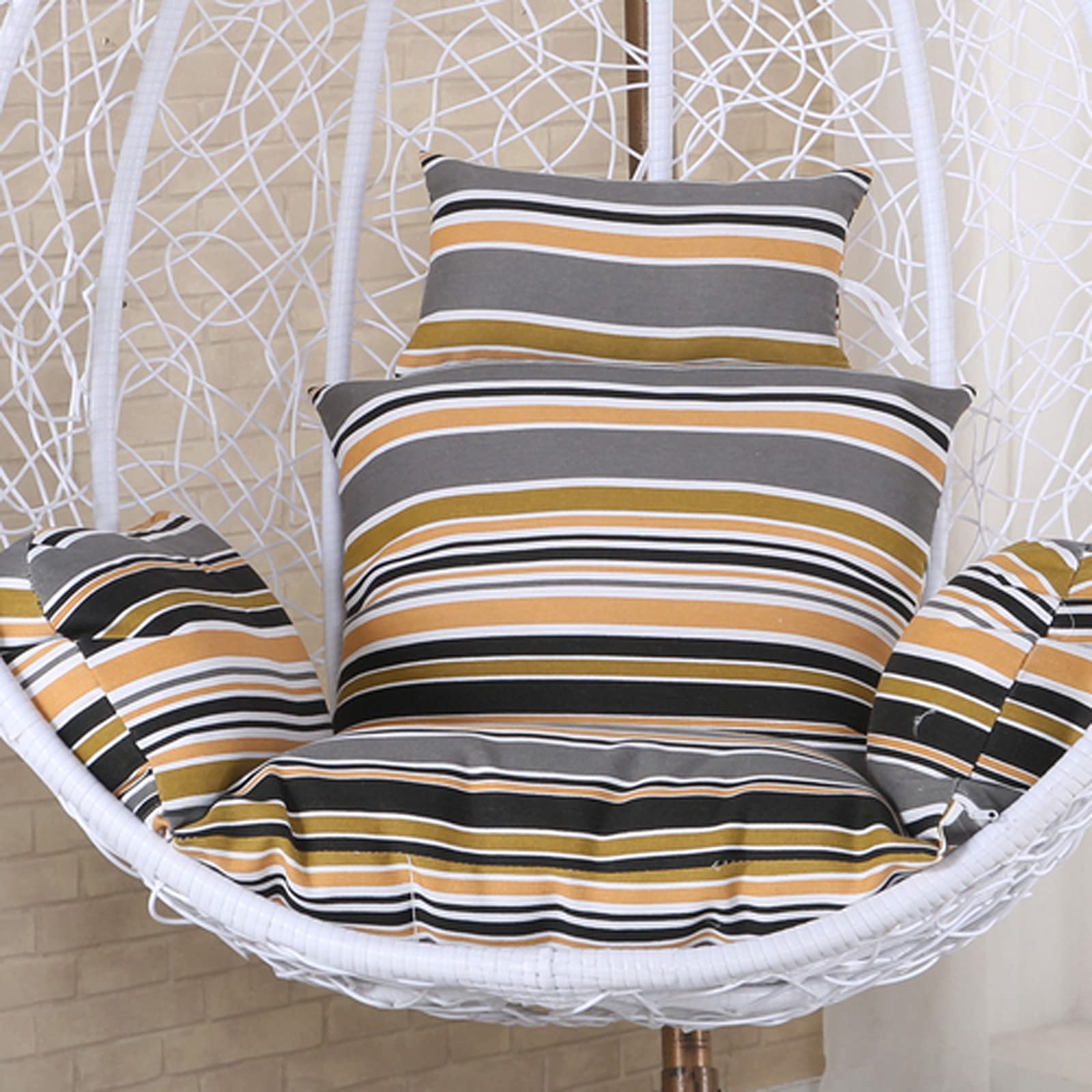 MKWEY Hanging Chair Cushions - Waterproof Swing Seat Pad with Soft Thick Corduroy Fabric for Indoor/Outdoor Use - Perfect for Hammocks, Porch Swings, and Garden Chairs (Cushion Only)