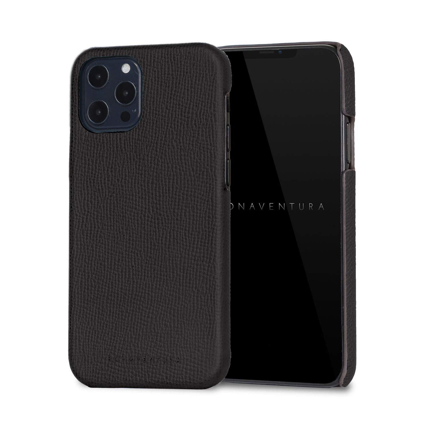 BONAVENTURA Noblessa iPhone 12 Pro Max Back Cover Case - Premium Black Protective Phone Case | Slim Fit, Scratch Resistant | Perfect for Everyday Use, Travel & Work Protection