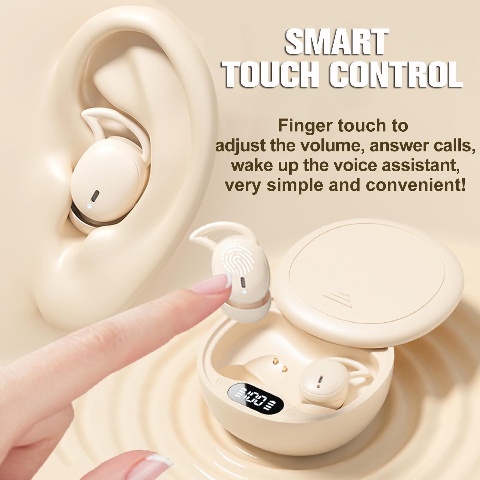 Small Mini Invisible Wireless Earbuds - Noise Cancelling Bluetooth Sleep Earphones for Small Ears, Soft Comfortable Design for Sleeping & Travel | Perfect for Side Sleepers, Commuting & Relaxation