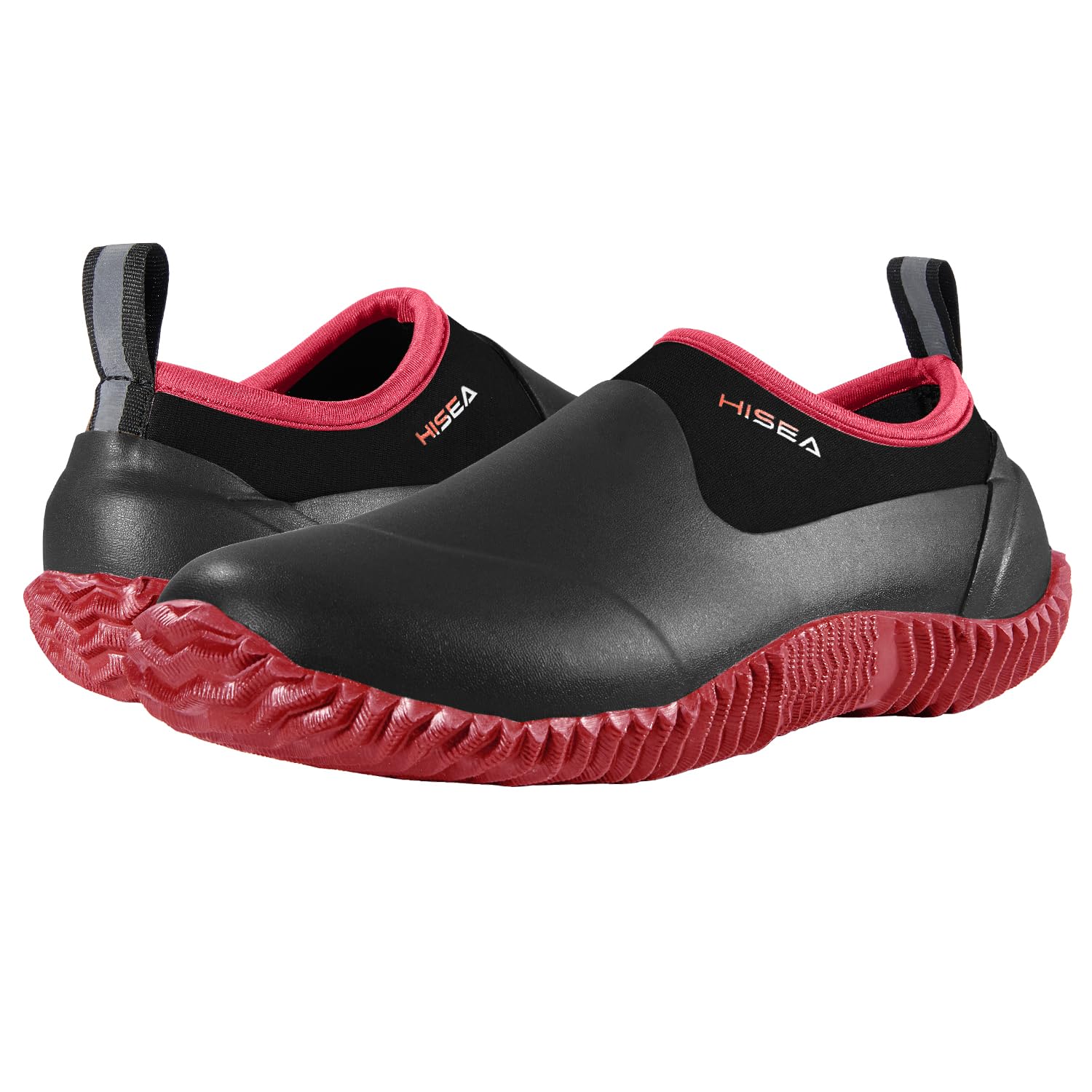 HISEA Unisex Waterproof Garden Shoes - Slip-On Ankle Rain Boots for Men & Women, Rubber Neoprene Outdoor Boots for Gardening, Farming, Camping, Car Washing, Lawn Care, Yard Work - Perfect for Wet Conditions & Outdoor Activities