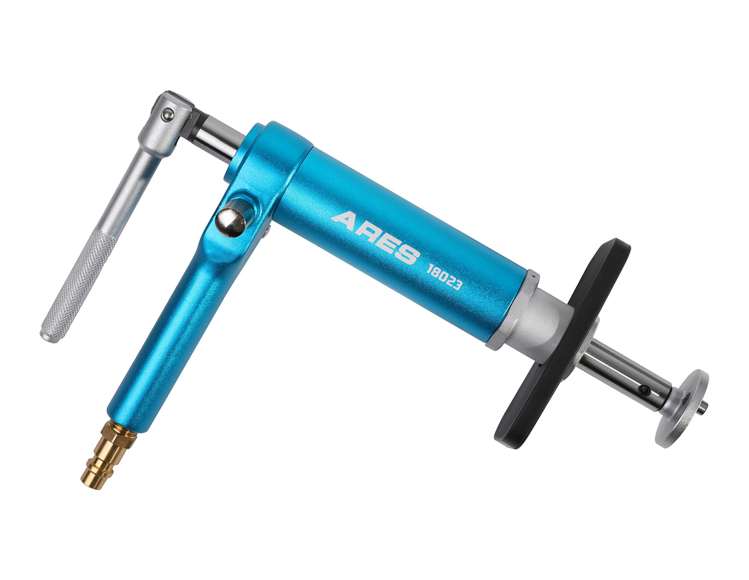 ARES 18023 23-Piece Brake Caliper Wind Back Tool Kit - Pneumatic Design for Easy One-Person Brake Service - Includes Compressor Tool & 22 Drive Key Disc Adapters - Storage Case - Perfect for DIY Car Repair & Professional Auto Shop Use