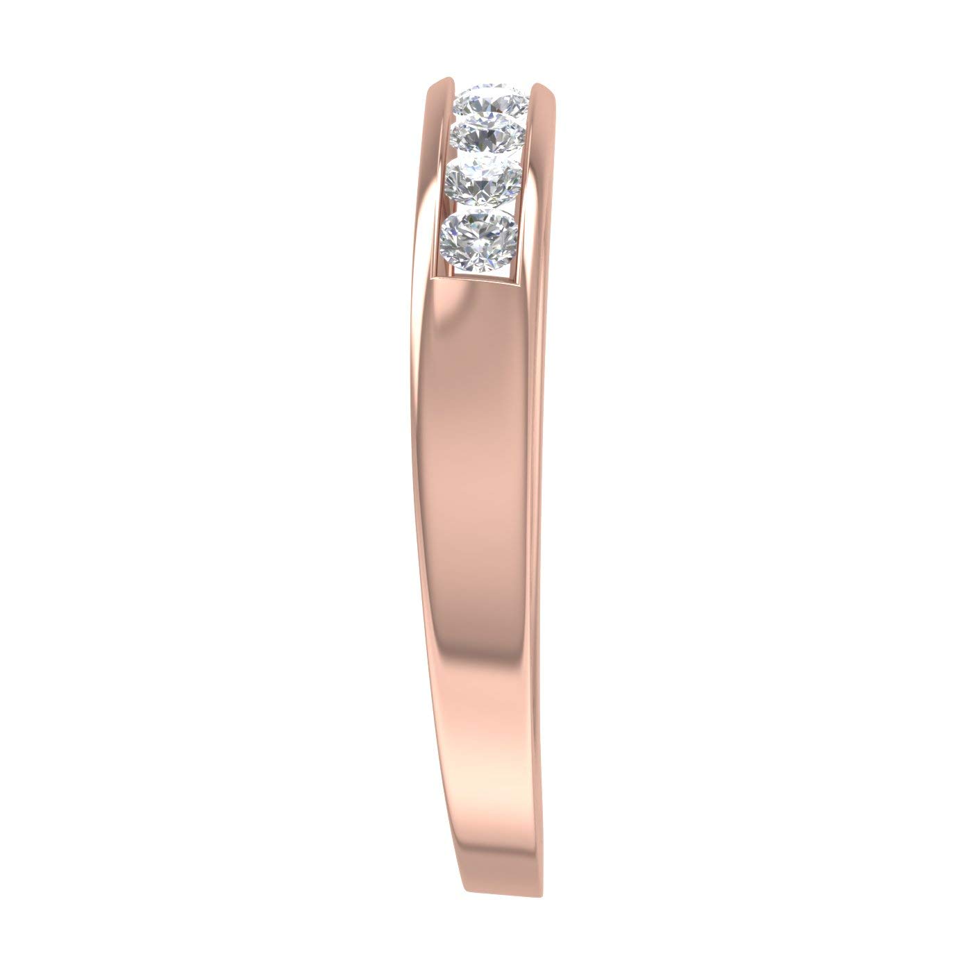 1/2 Carat Channel Set Diamond Wedding Band Ring for Women in 14K Gold - Elegant Bridal Jewelry for Engagement, Anniversary & Special Occasions
