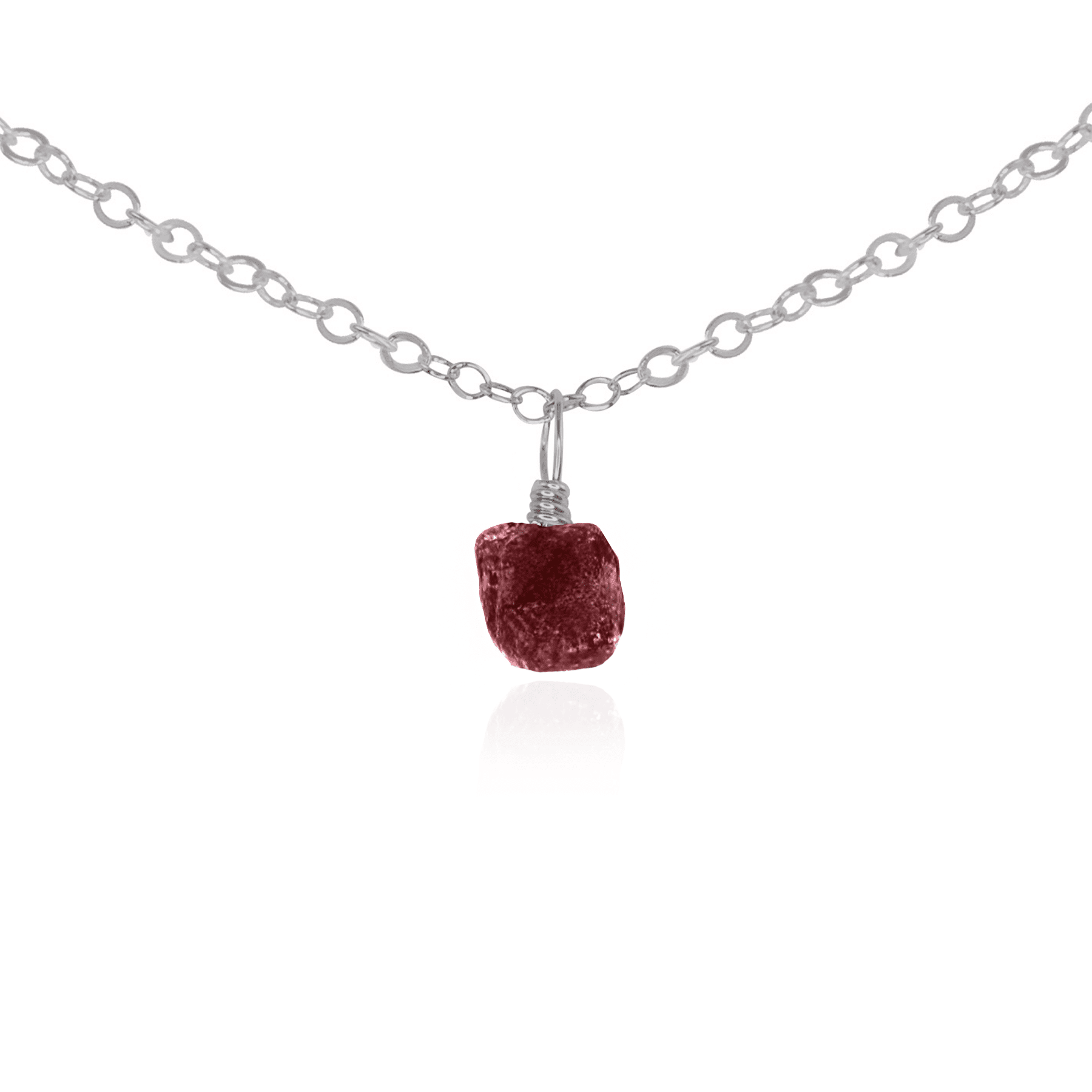 Natural Red Ruby Gemstone Pendant Necklace - Genuine Earth Mined Ruby Choker for Women | Perfect for Valentine's Day Gifts, Anniversary Presents & Evening Party Jewelry