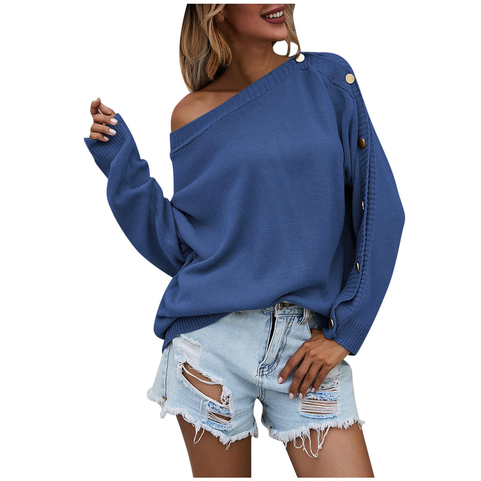 Long Hooded Round Neck Pullover Sweater - Solid Color Plus Size Casual Knit Cardigan for Women | Perfect for Fall Layering, Winter Warmth & Everyday Outfits