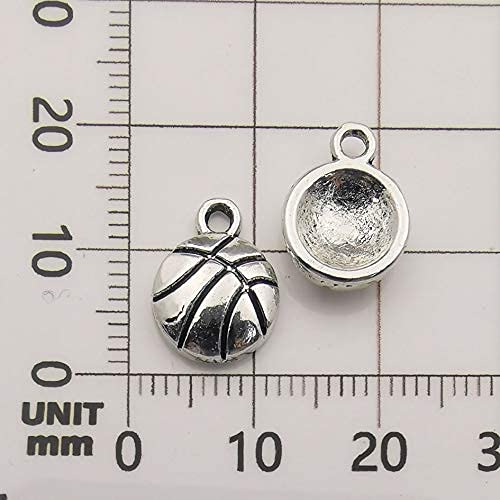 70PCS Bulk Basketball Charms Collection - Metal Hoop, Ball & Frame Pendants for Necklace & Bracelet Jewelry Making - Sport Fitness Craft Supplies (CFM324) - Perfect for DIY Jewelry, Gifts & Basketball Fan Accessories