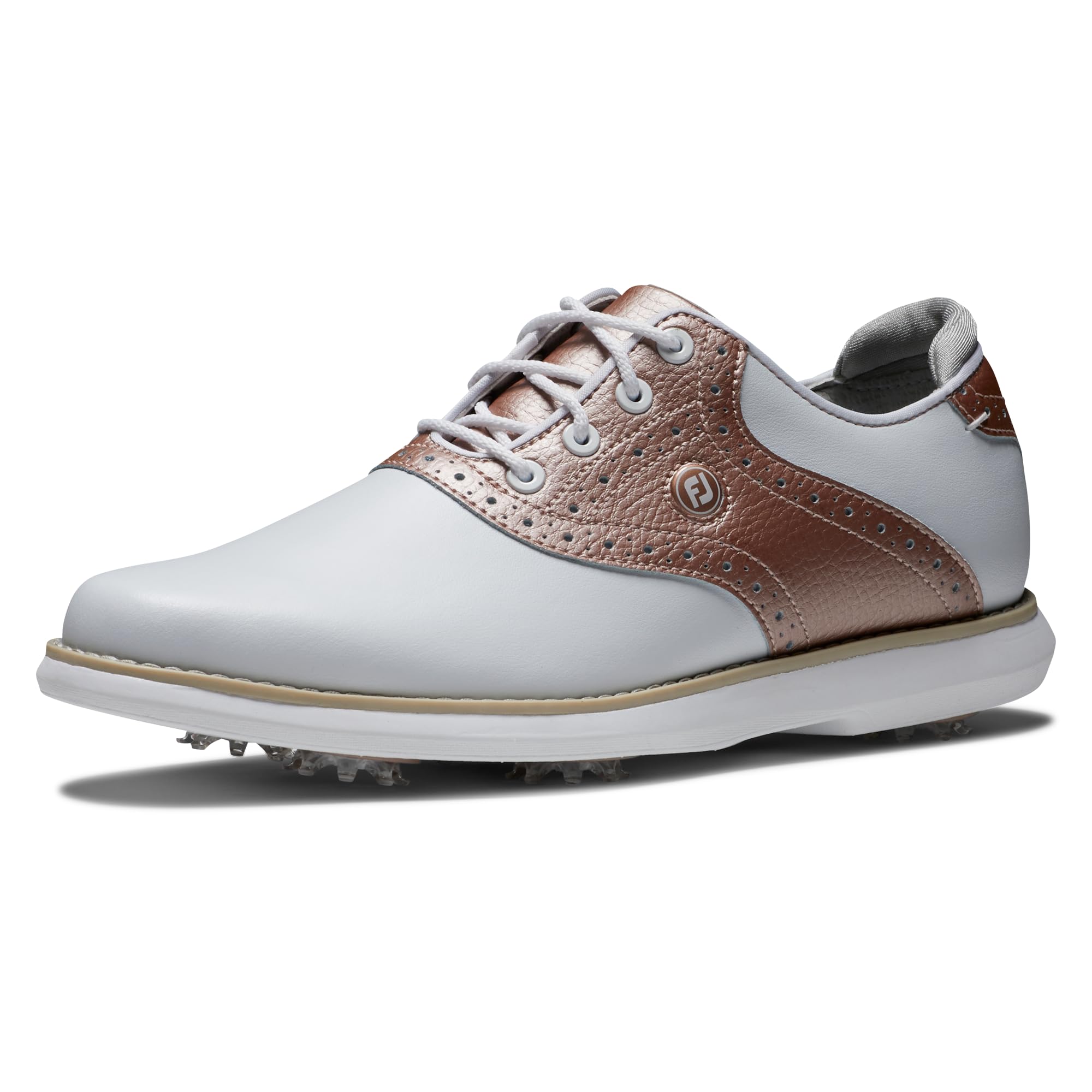 FootJoy Men's Traditions Golf Shoes - Comfortable & Waterproof Spiked Golf Shoes for Men - Perfect for Golf Course & Outdoor Sports