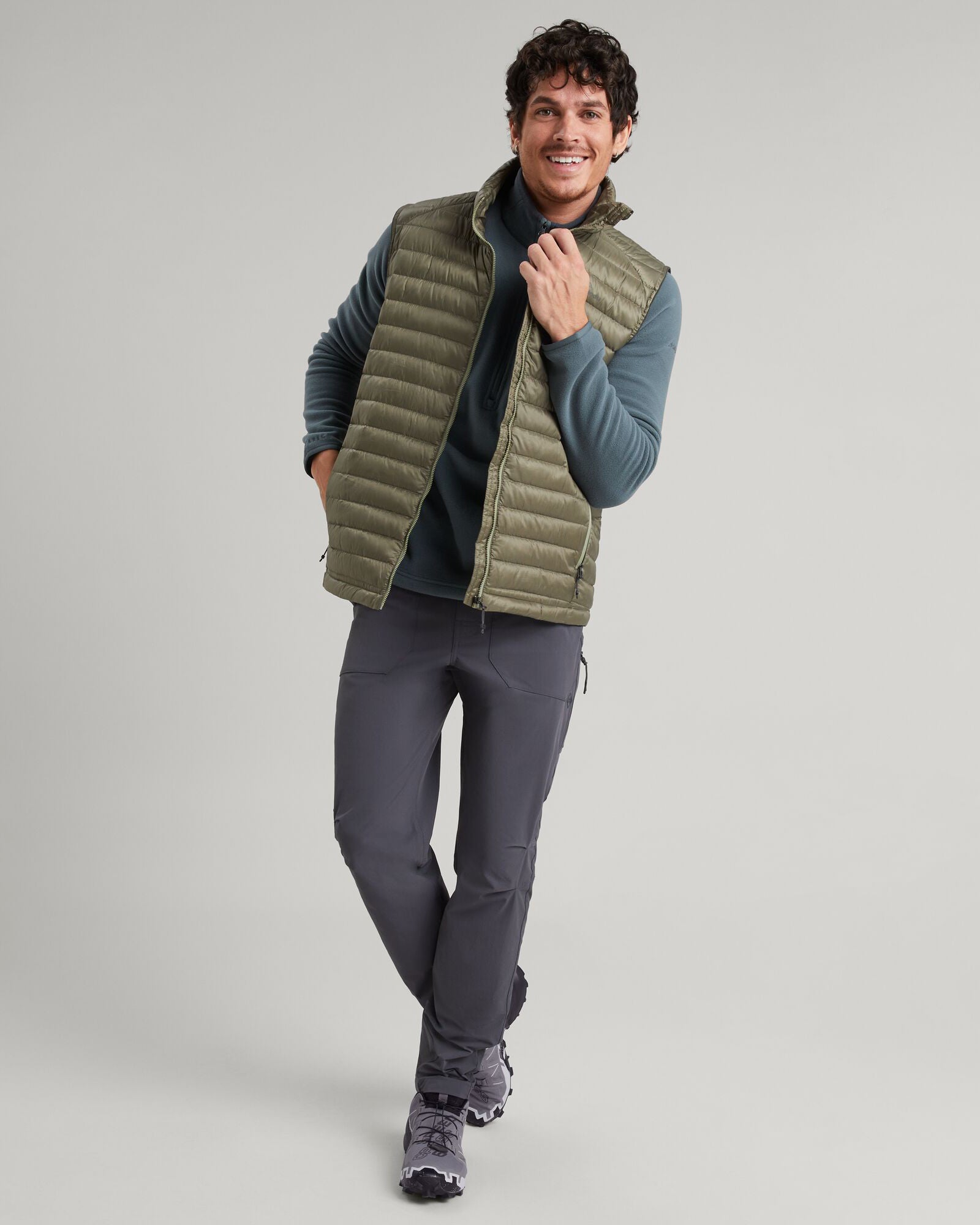 Men's Heli R Down Vest - Lightweight Warm Winter Puffer Jacket for Outdoor Activities & Casual Wear - Beech Color