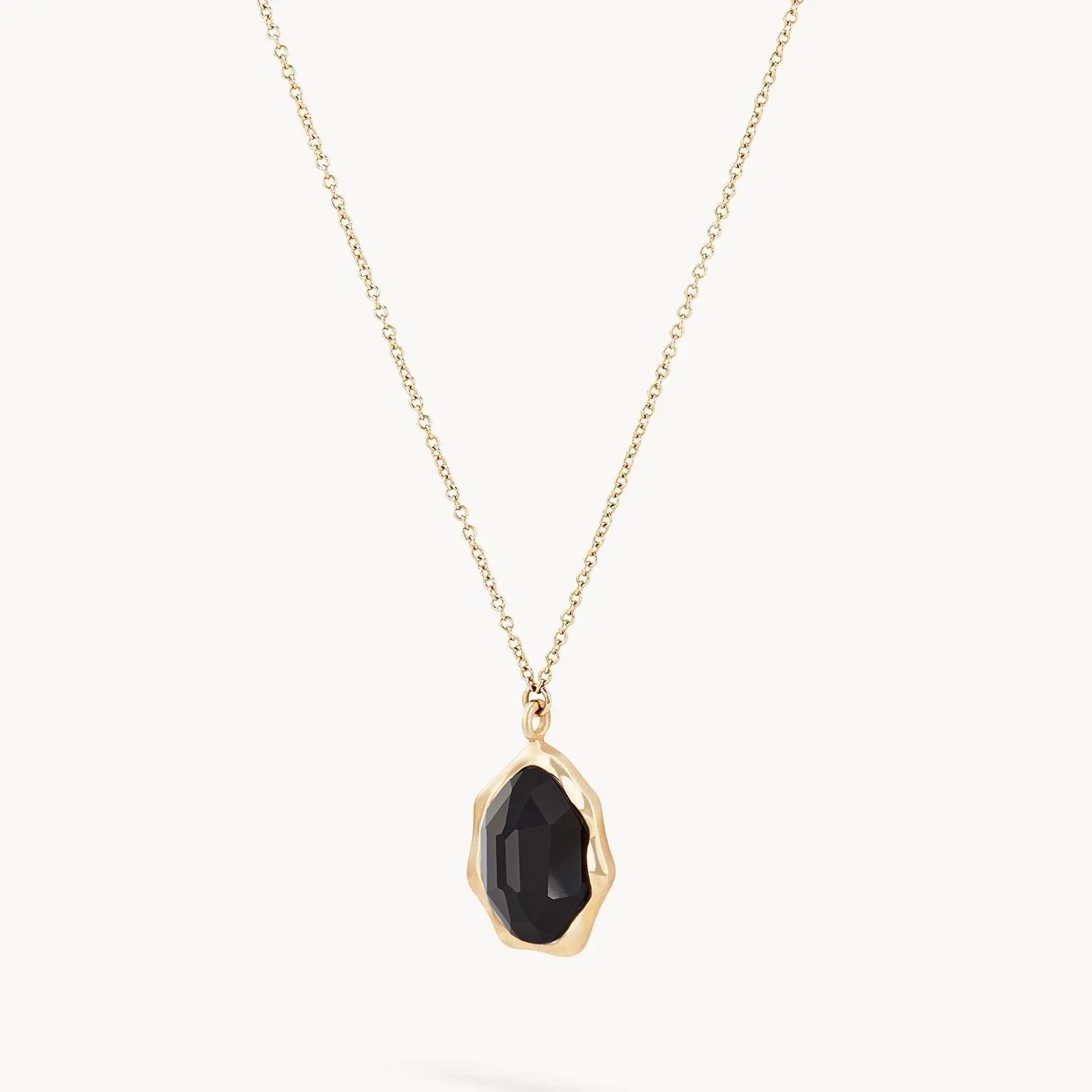 Black Onyx Mood Ring Necklace – Genuine Stone Jewelry for Women & Men | Perfect for Gifts, Meditation & Energy Healing