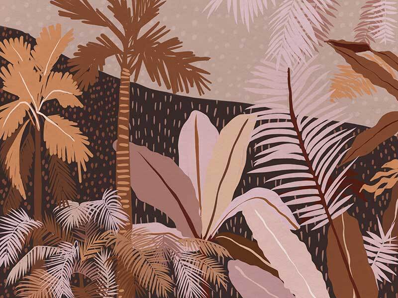 Dark Tropics Canvas Art Print - Tropical Landscape Wall Decor for Living Room, Bedroom & Office - Perfect for Home & Office Decor