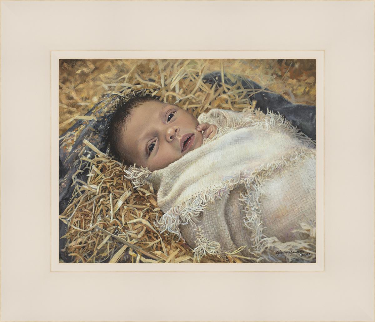 Born This Day by Liz Lemon Swindle - Inspirational Christian Art Print for Home & Office Decor - Perfect for Christmas Gifts & Holiday Wall Art