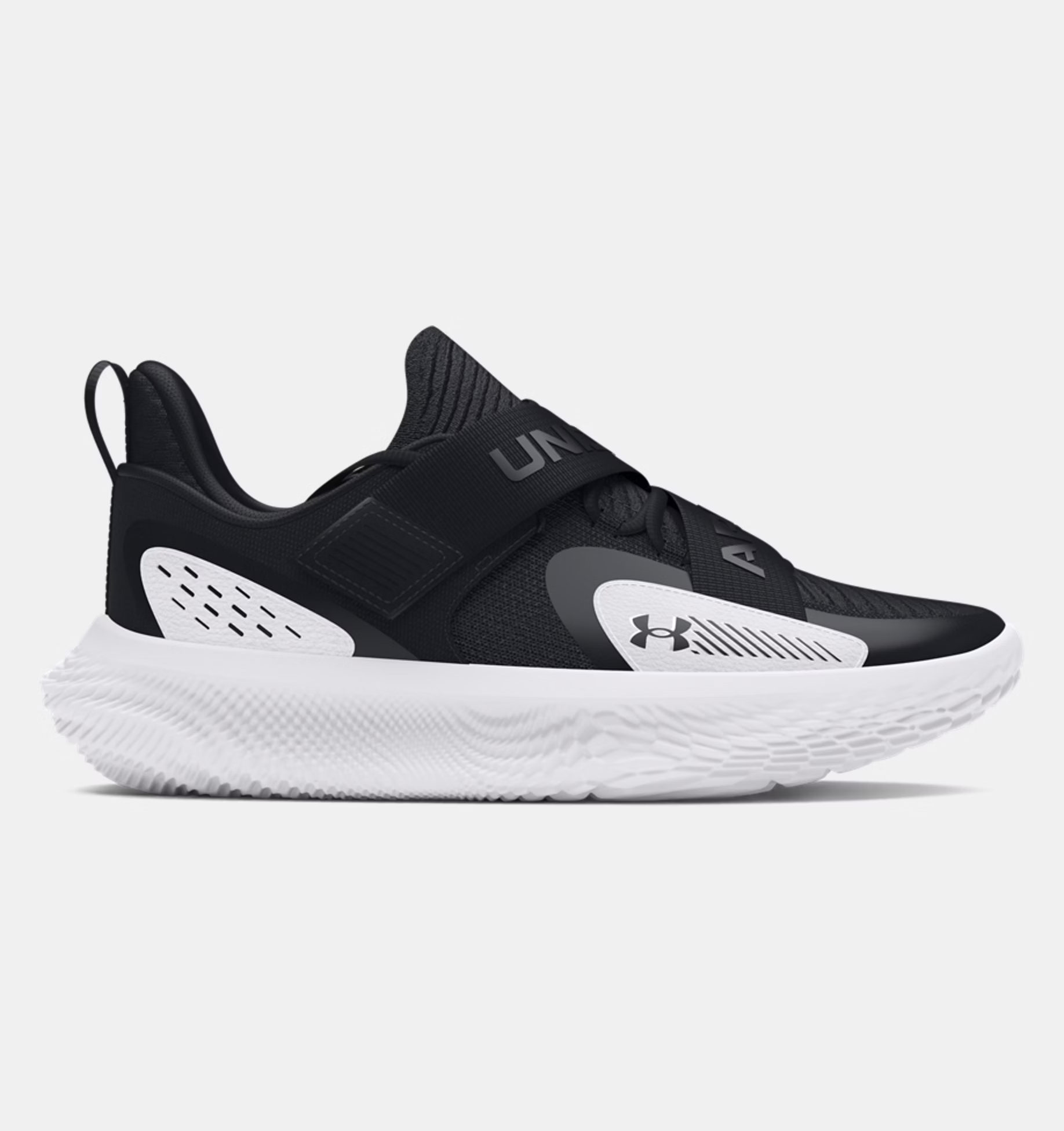 Under Armour FUTUR X 4 Running Shoes for Men - Black/White | Lightweight Athletic Sneakers for Training, Gym & Streetwear