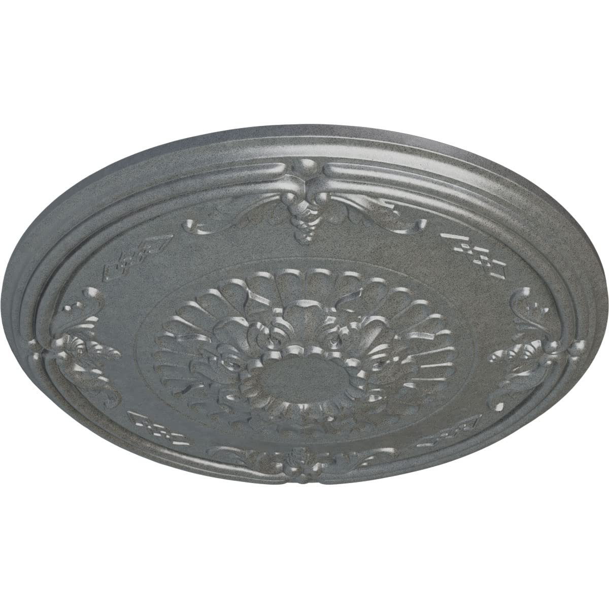 Ekena Millwork Athens Ceiling Medallion - Hand-Painted Platinum Finish - Elegant Home Decor for Dining Rooms & Entryways