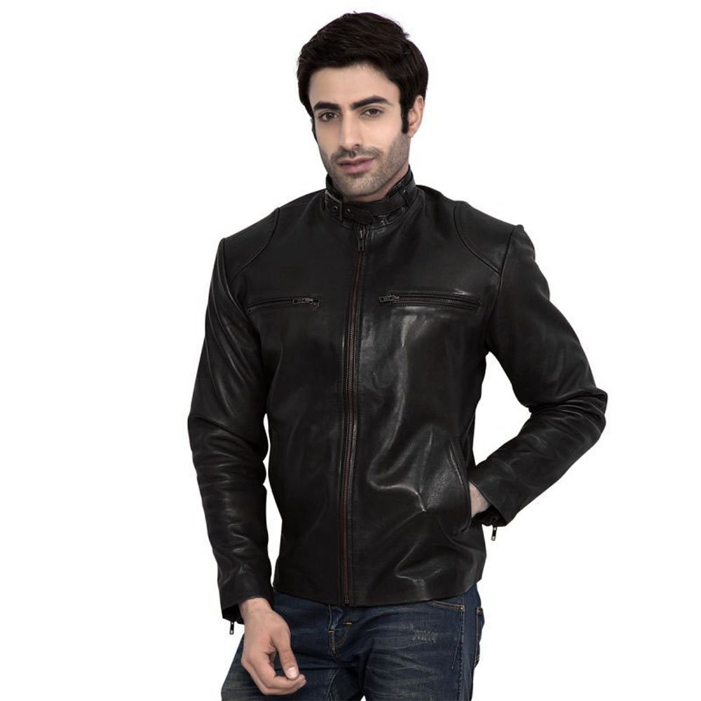 Men's Genuine Lambskin Leather Biker Jacket - Premium Motorcycle Jacket for Riding, Casual Wear & Outdoor Adventures