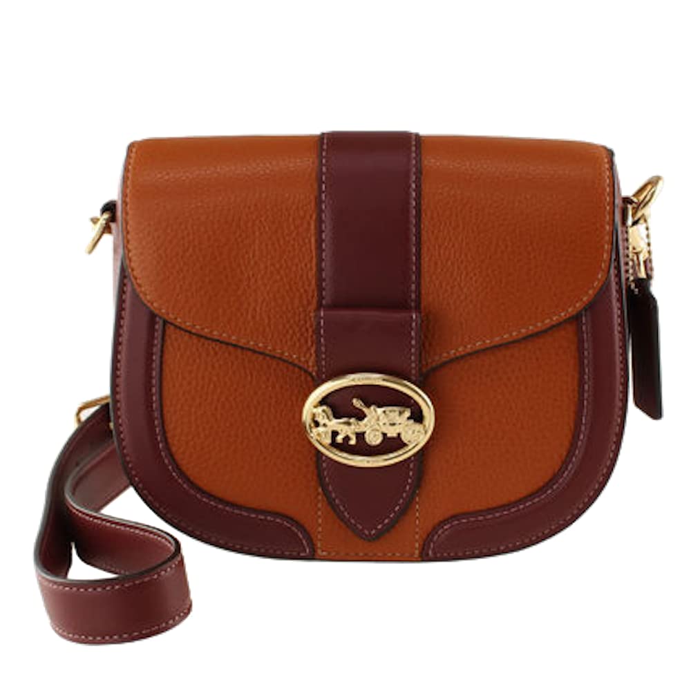 Coach Women's Saddle Leather Crossbody Bag - Stylish Shoulder Purse for Everyday Use, Work & Travel | Genuine Leather Handbag with Adjustable Strap