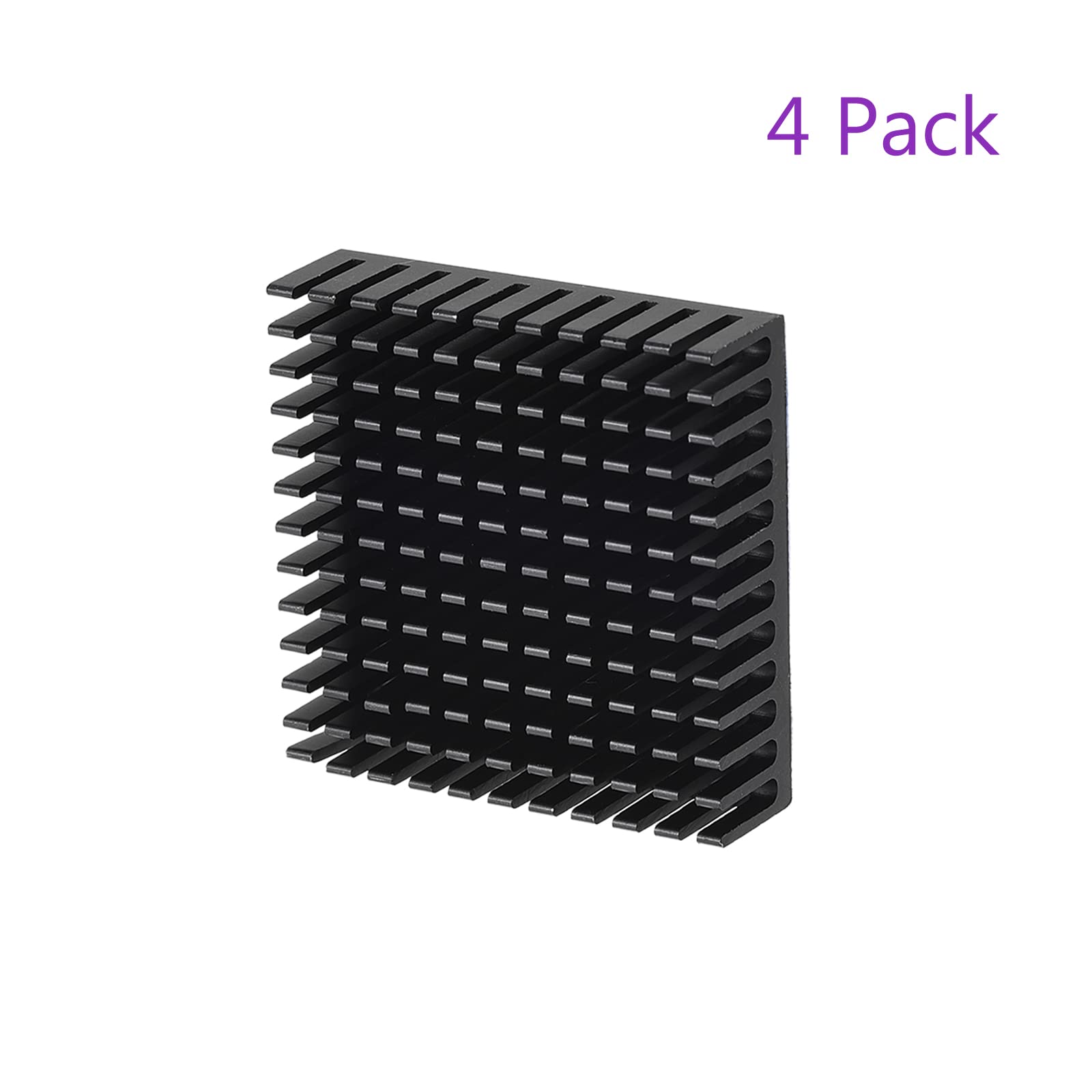 DMiotech 4 Pack 11x40x40mm Aluminum Alloy Heatsink with Thermal Paste - High Performance Cooling for 3D Printer Motherboard, Raspberry Pi, LED Circuits & DIY Electronics Projects