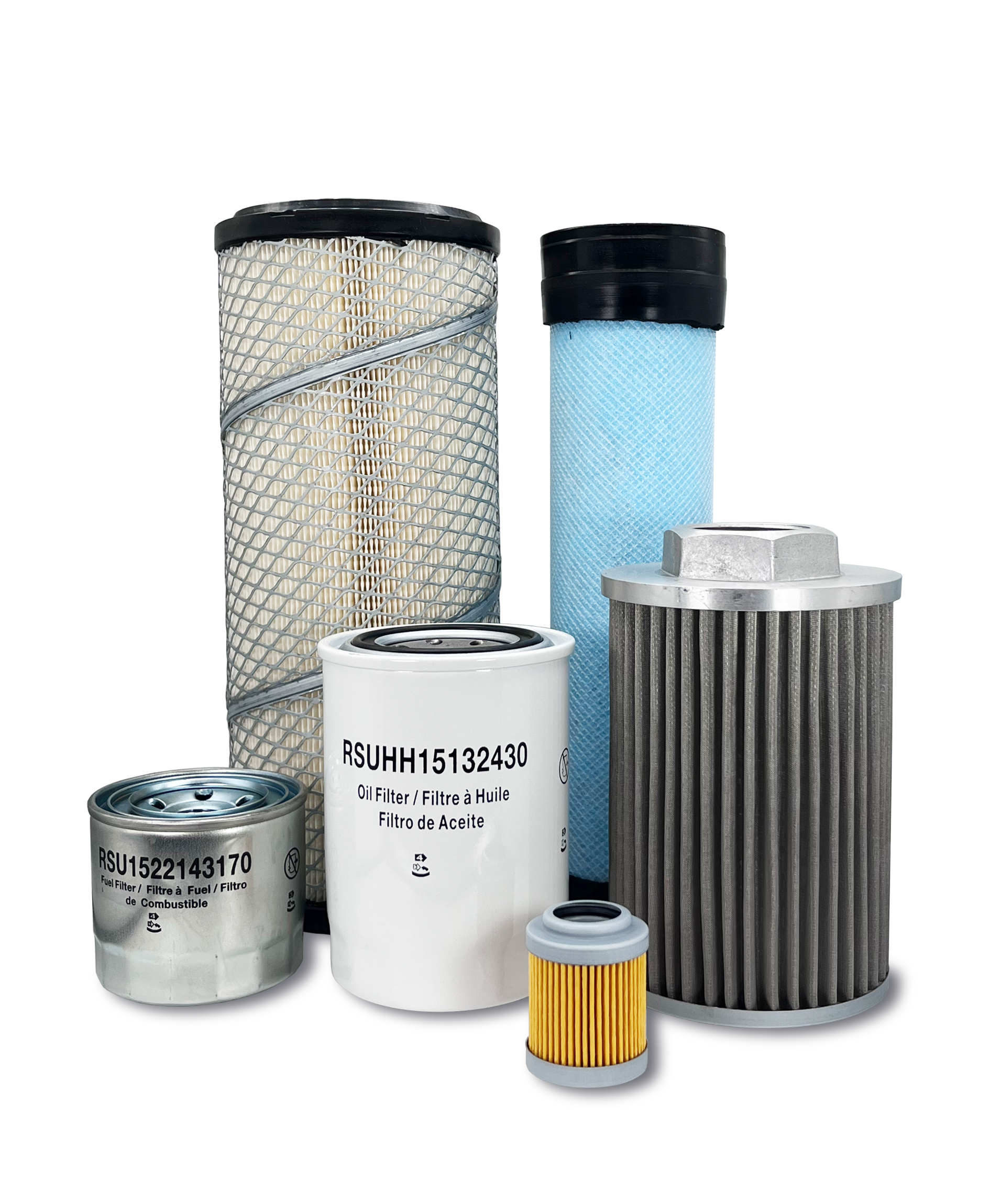 HERO® Maintenance Filter Kit for Kubota KX161-3S Excavator - Air, Oil & Fuel Filters Replacement Set | Perfect for Construction Equipment Maintenance & Tractor Repair