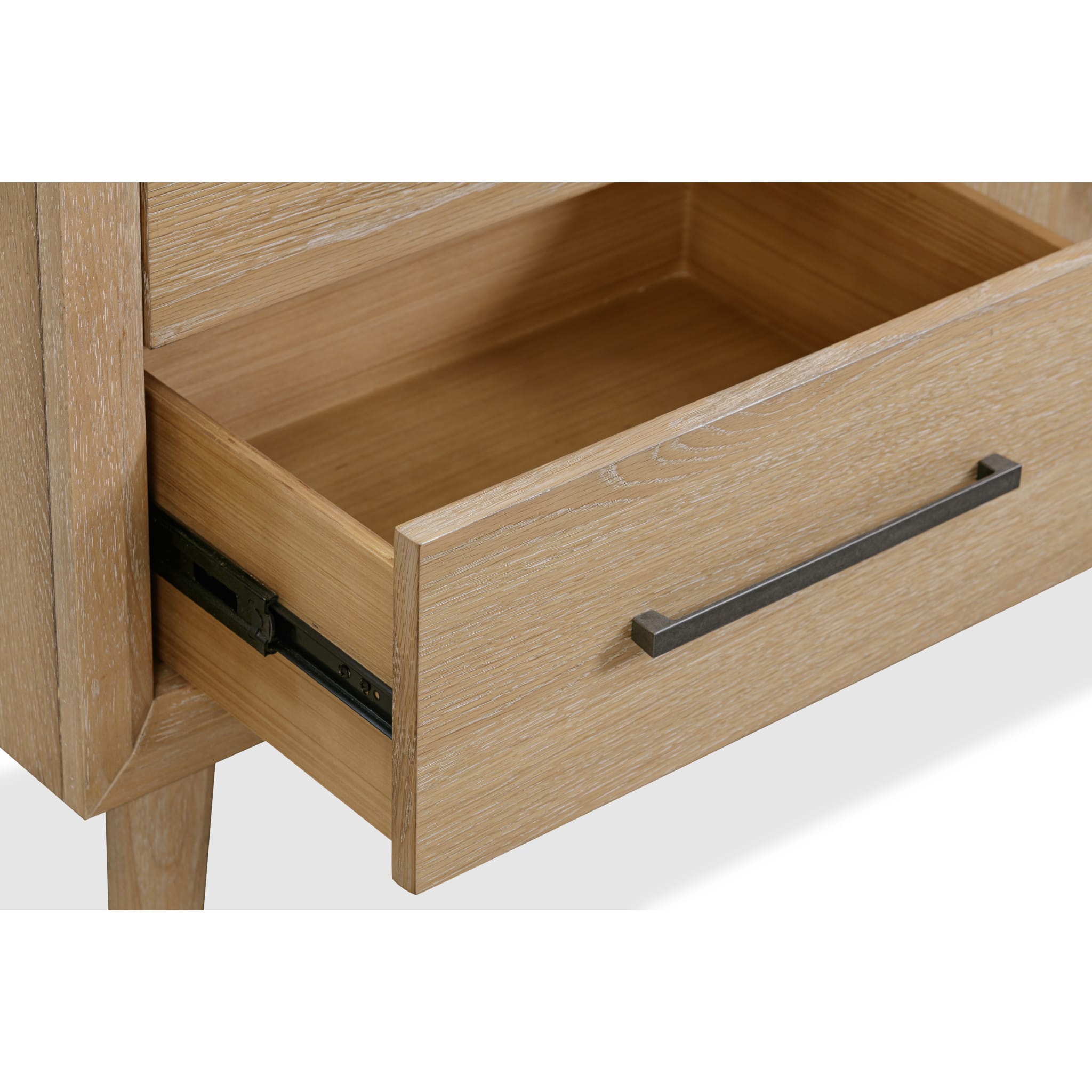 Franklin Three Drawer Two Door White Oak Sideboard in Natural Finish - Perfect for Dining Room Storage & Living Room Organization