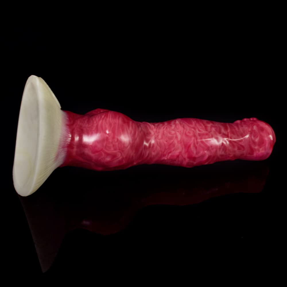 Premium Liquid Silicone Alien/Fido Dildo with Strong Suction Cup - Realistic BeHorny Adult Sex Toy for Solo Play & Couples Intimacy - Waterproof & Body-Safe for Shower, Bedroom & BDSM Scenes